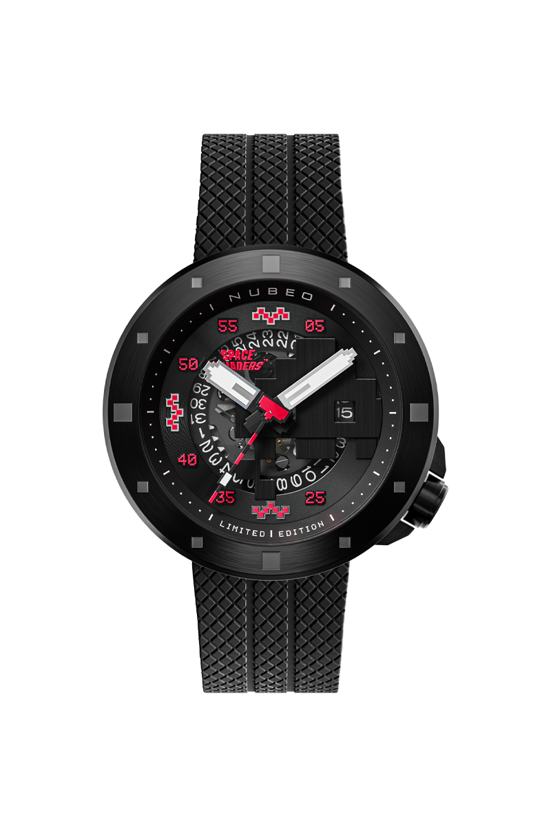 NUBEO Nubeo Cassini Automatic Space Invaders Limited Edition Eclipse Red Men's Watch NB-6103-08