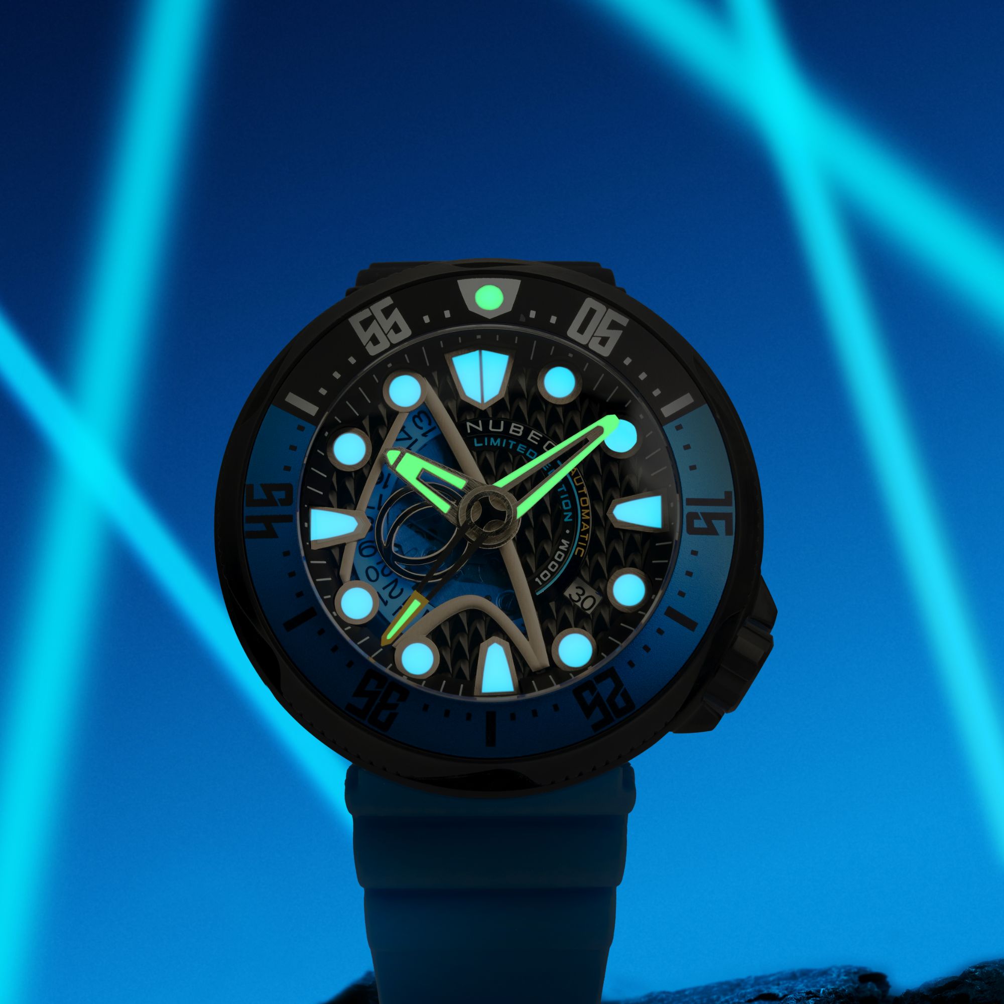 NUBEO Nubeo Ventana Automatic Star Trek Starfleet Limited Edition Science Blue Men's Watch NB-6104-02