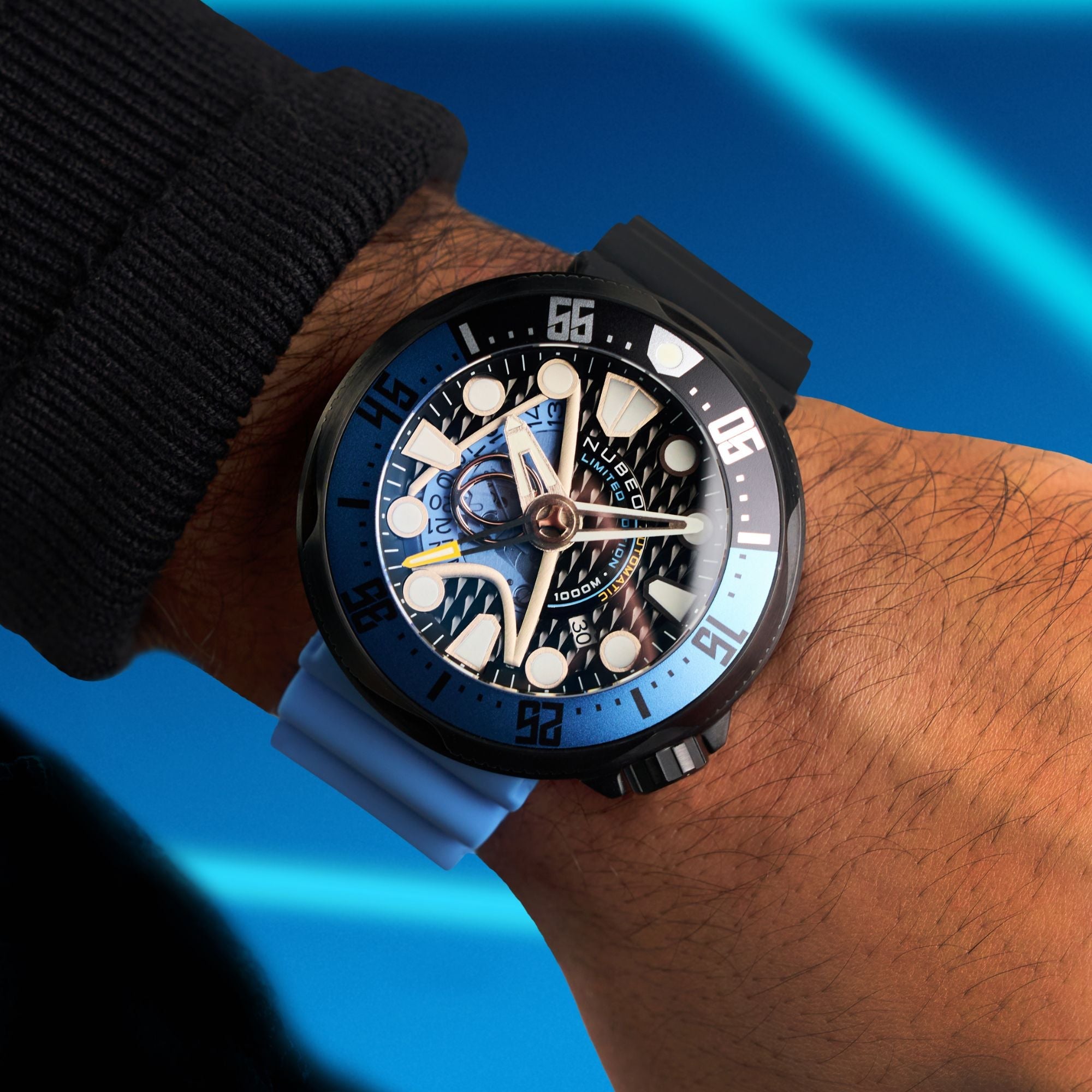 NUBEO Nubeo Ventana Automatic Star Trek Starfleet Limited Edition Science Blue Men's Watch NB-6104-02