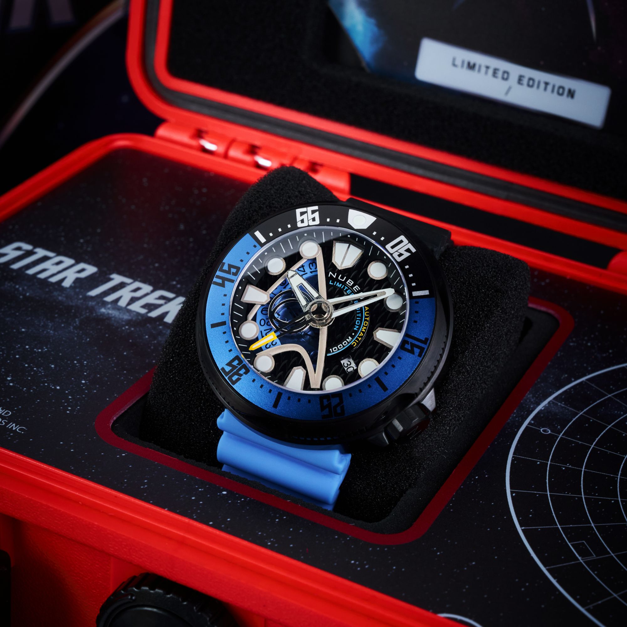 NUBEO Nubeo Ventana Automatic Star Trek Starfleet Limited Edition Science Blue Men's Watch NB-6104-02