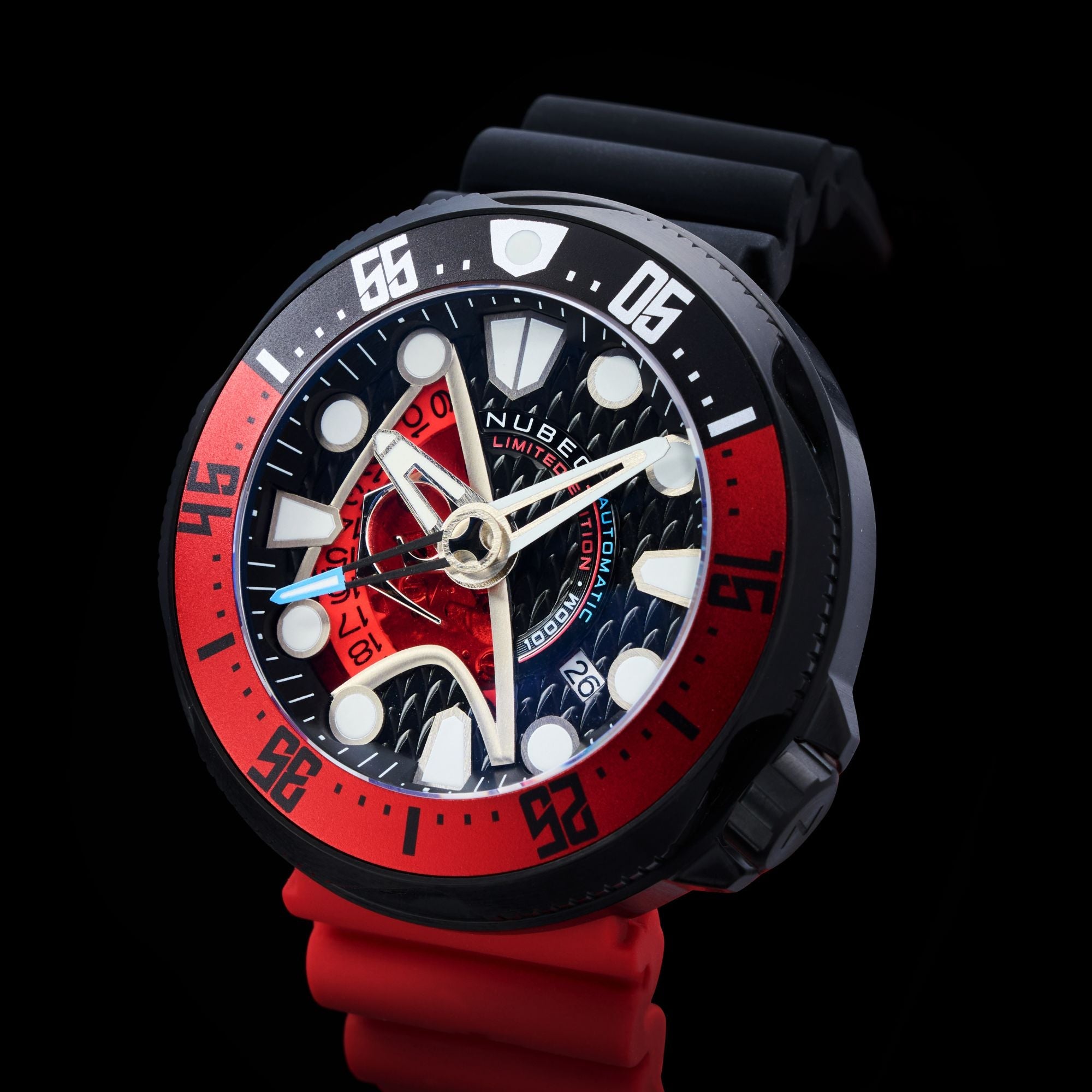 NUBEO Nubeo Ventana Automatic Star Trek Starfleet Limited Edition Ops Red Men's Watch NB-6104-03