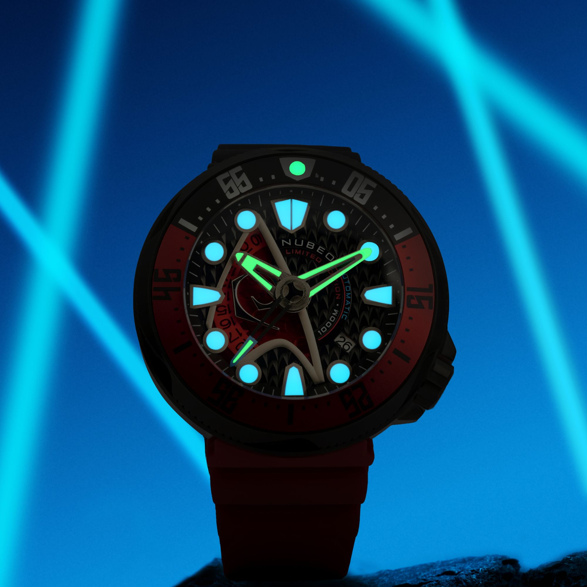 NUBEO Nubeo Ventana Automatic Star Trek Starfleet Limited Edition Ops Red Men's Watch NB-6104-03