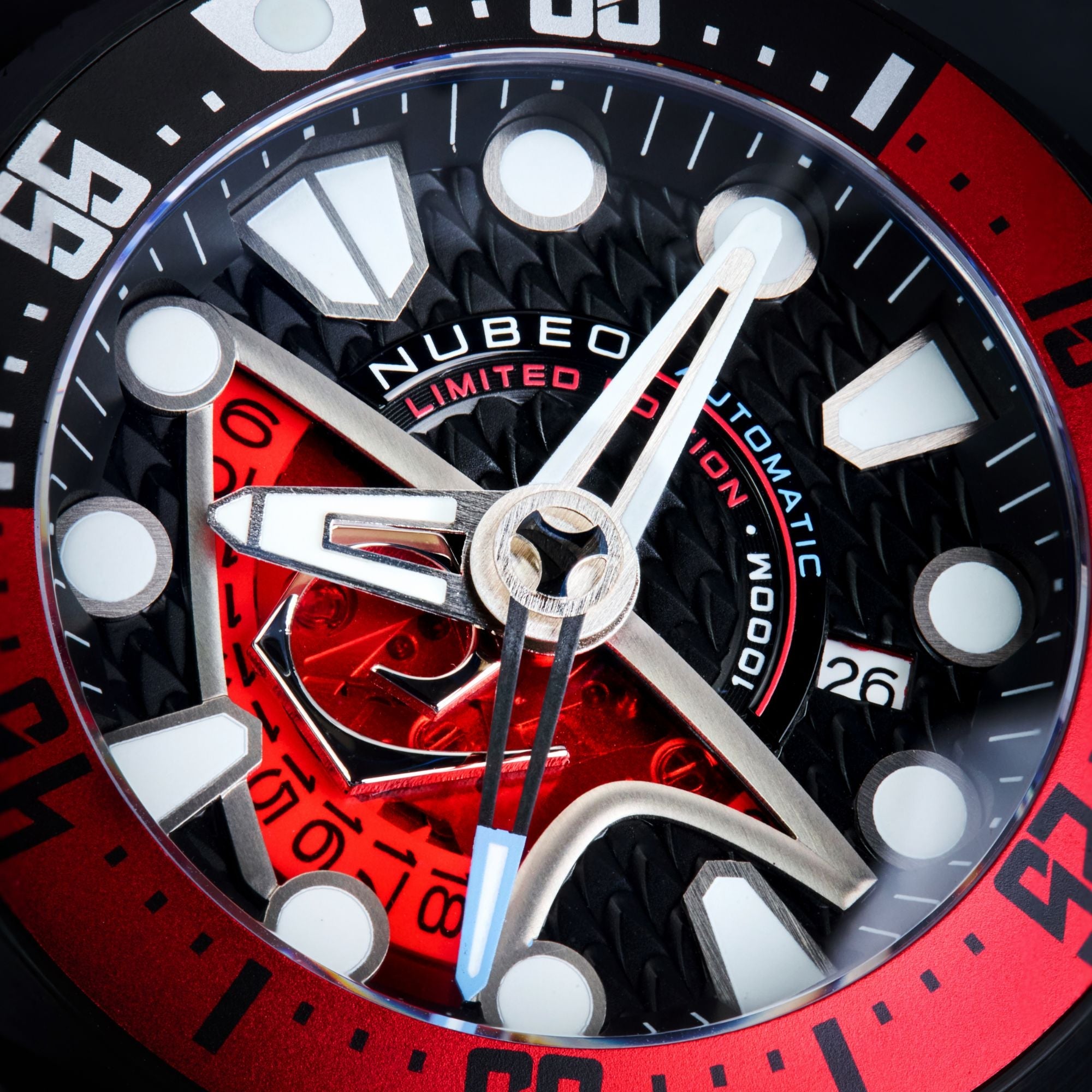 NUBEO Nubeo Ventana Automatic Star Trek Starfleet Limited Edition Ops Red Men's Watch NB-6104-03