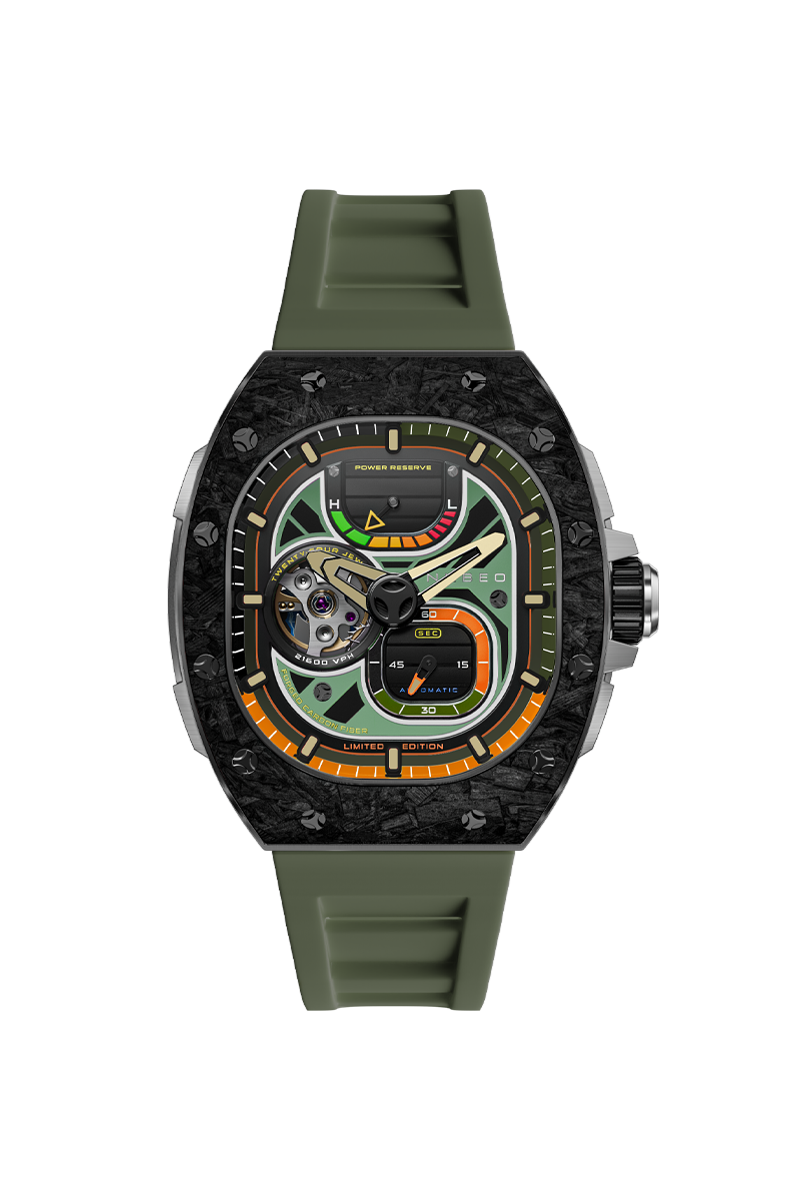NUBEO Nubeo Viper Automatic Limited Edition Hornet Green Men's Watch NB-6105-07