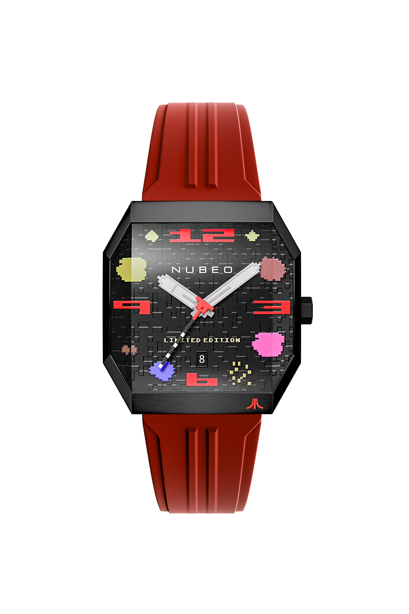 NUBEO Nubeo Console Automatic Atari Asteroids 2600 Limited Edition Fireball Fury Men's Watch NB-6112-04