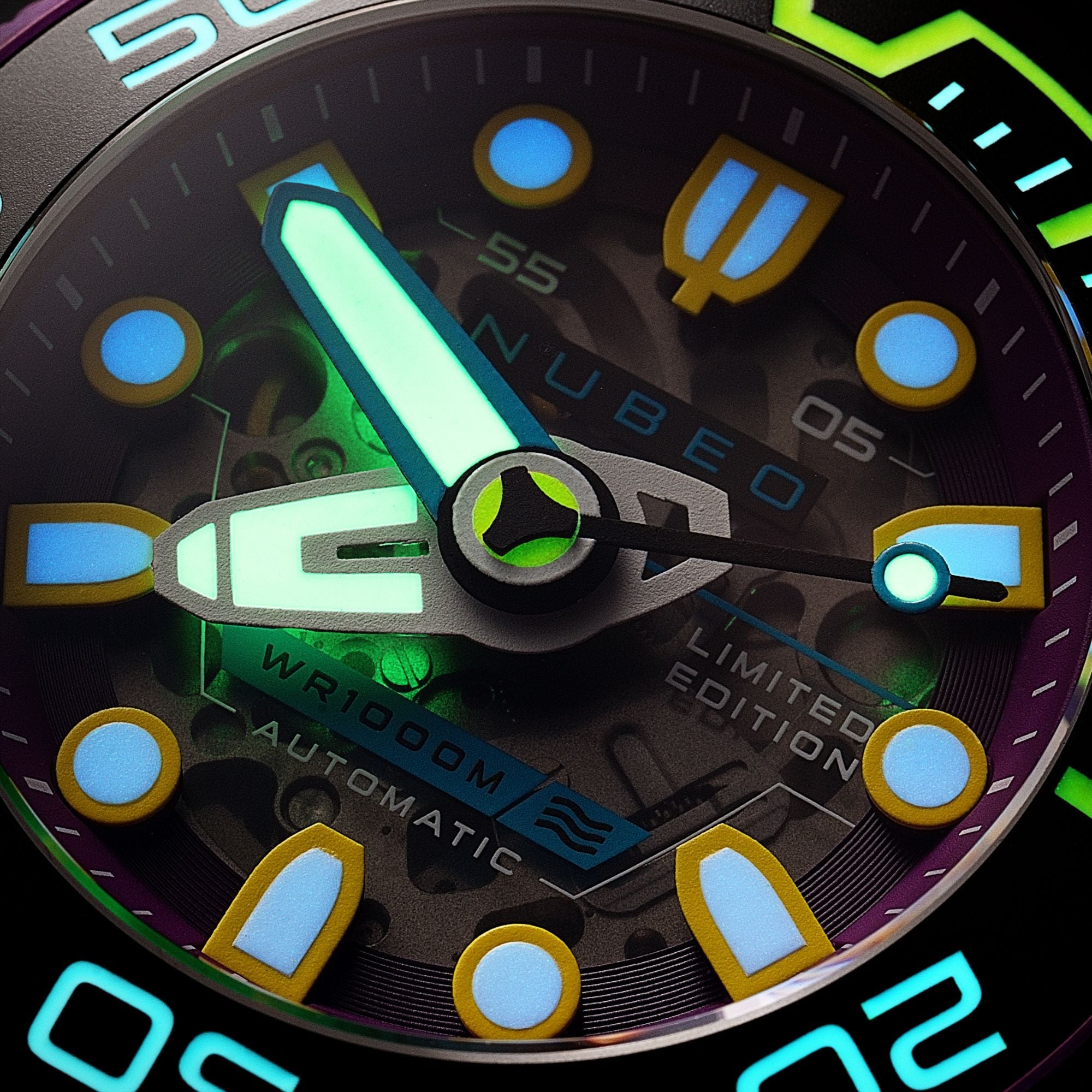 NUBEO Nubeo Ventana Skeleton Automatic Limited Edition Indigo Men's Watch NB-6113-04