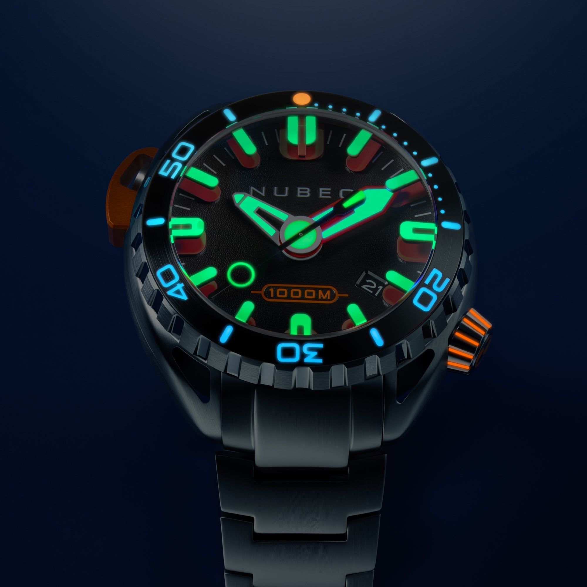 NUBEO Nubeo Aluminaut Automatic Limited Edition Devil'S Black Men's Watch NB-6115-11