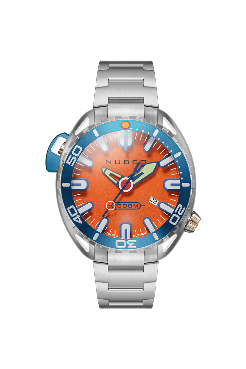 NUBEO Nubeo Aluminaut Automatic Limited Edition Blaze Orange Men's Watch NB-6115-22