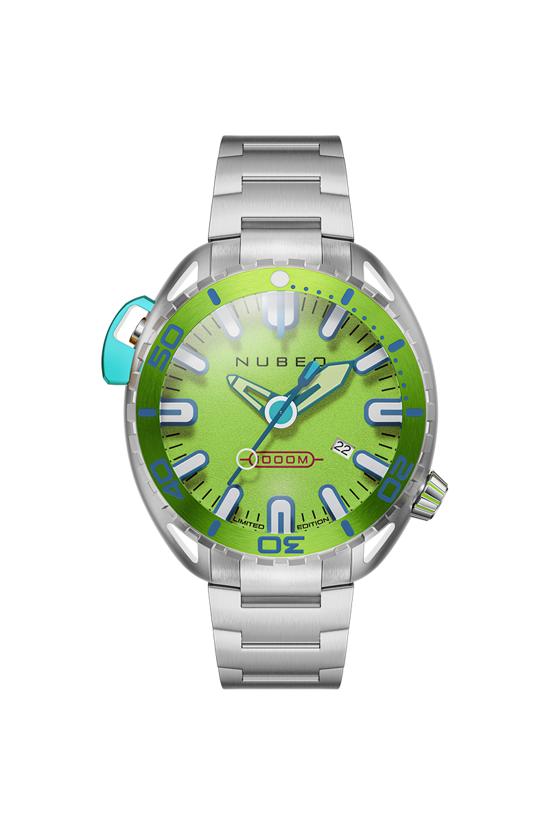 NUBEO Nubeo Aluminaut Automatic Limited Edition Electric Green Men's Watch NB-6115-33
