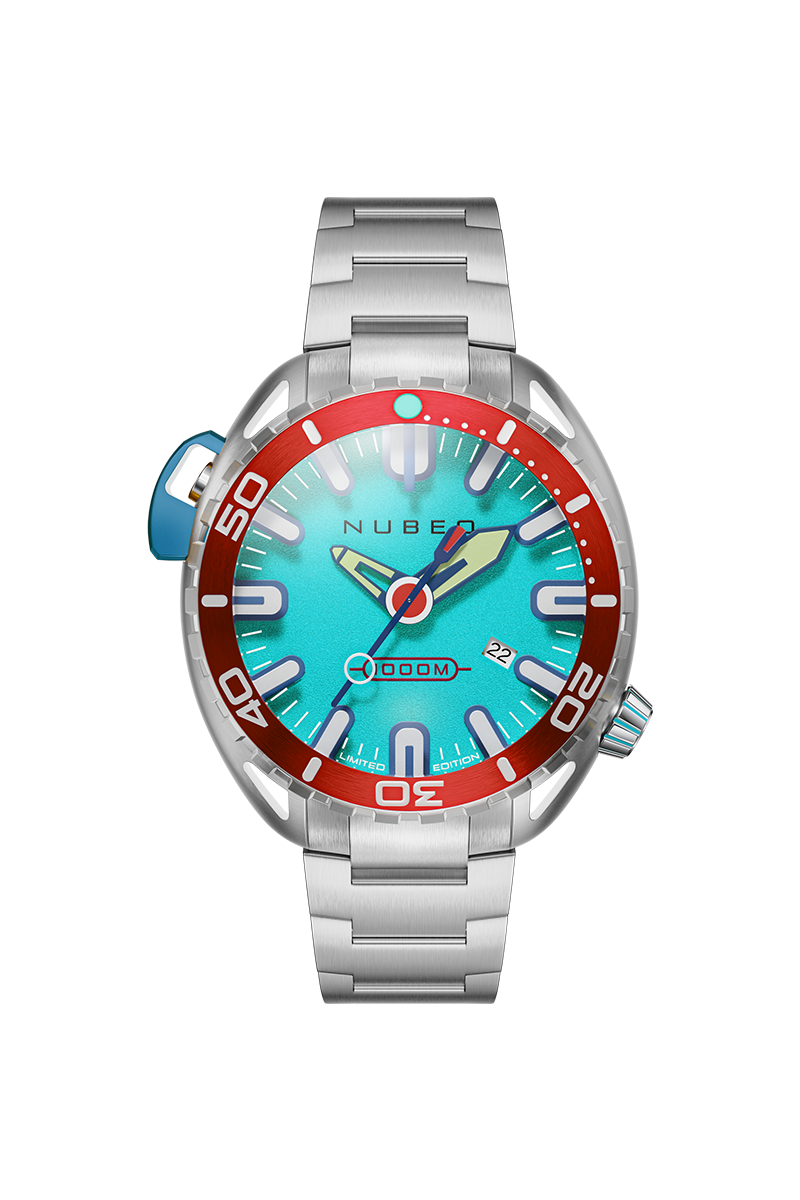 NUBEO Nubeo Aluminaut Automatic Limited Edition Neon Blue Men's Watch NB-6115-44
