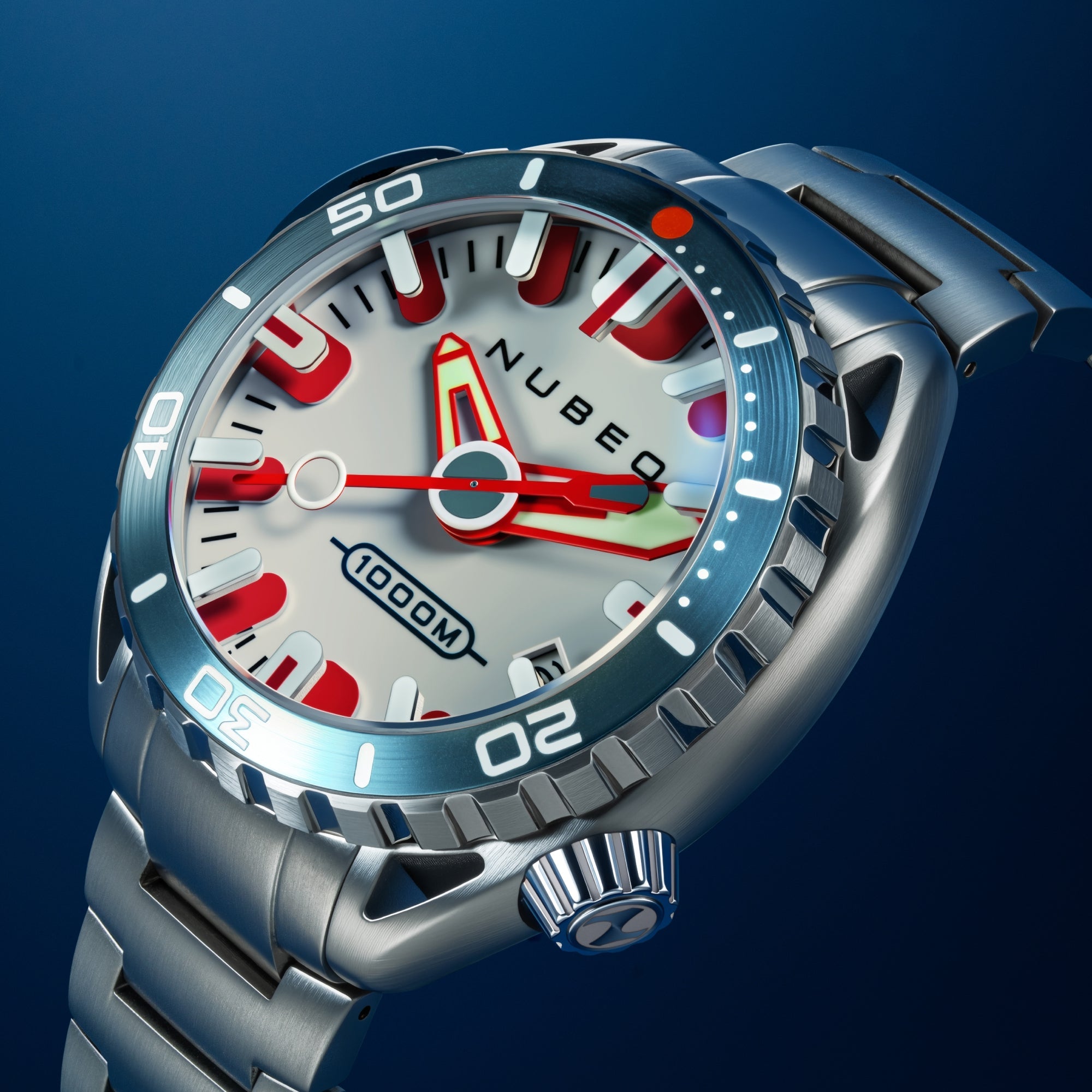 NUBEO Nubeo Aluminaut Automatic Limited Edition Lume Grey Men's Watch NB-6115-77