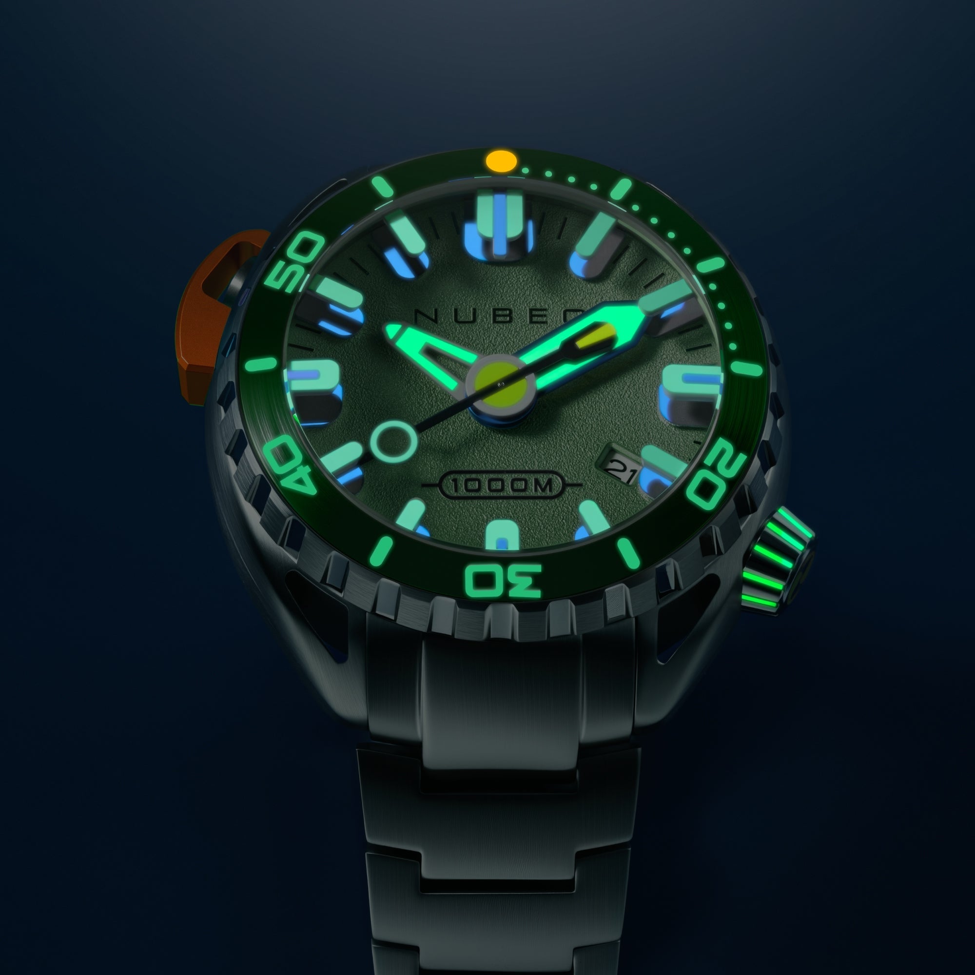 NUBEO Nubeo Aluminaut Automatic Limited Edition Sea Green Men's Watch NB-6115-99