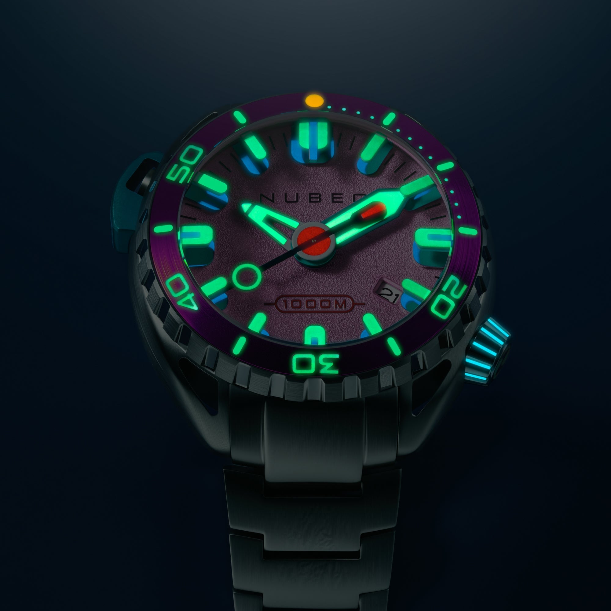 NUBEO Nubeo Aluminaut Automatic Limited Edition Ultra Pink Men's Watch NB-6115-AA