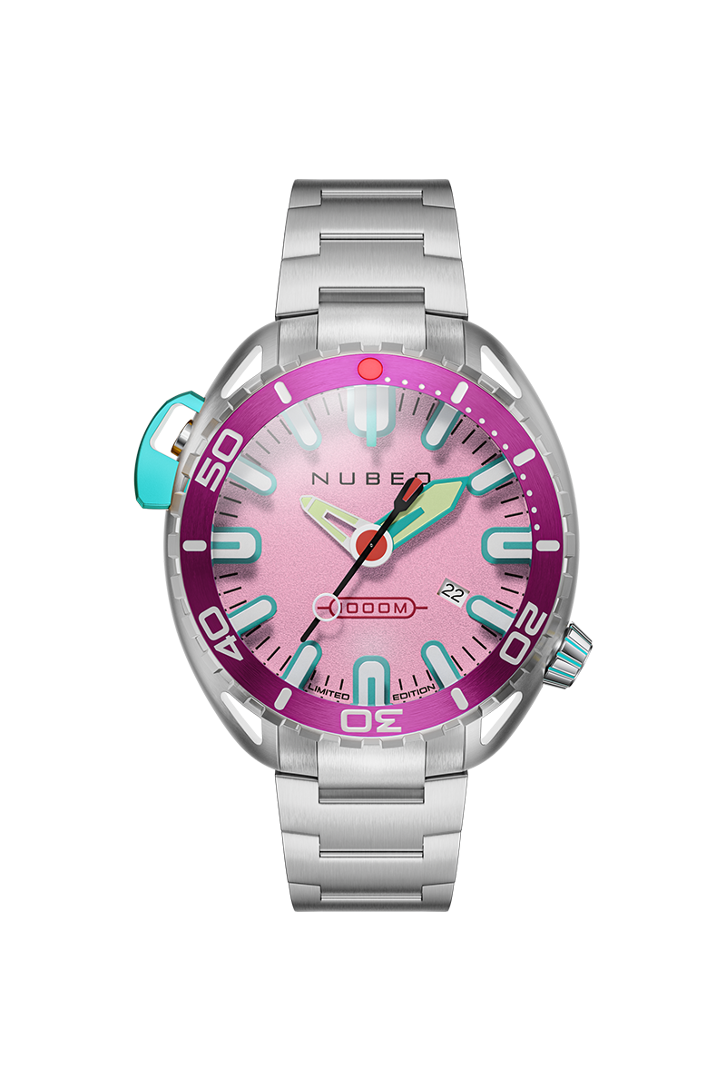 NUBEO Nubeo Aluminaut Automatic Limited Edition Ultra Pink Men's Watch NB-6115-AA