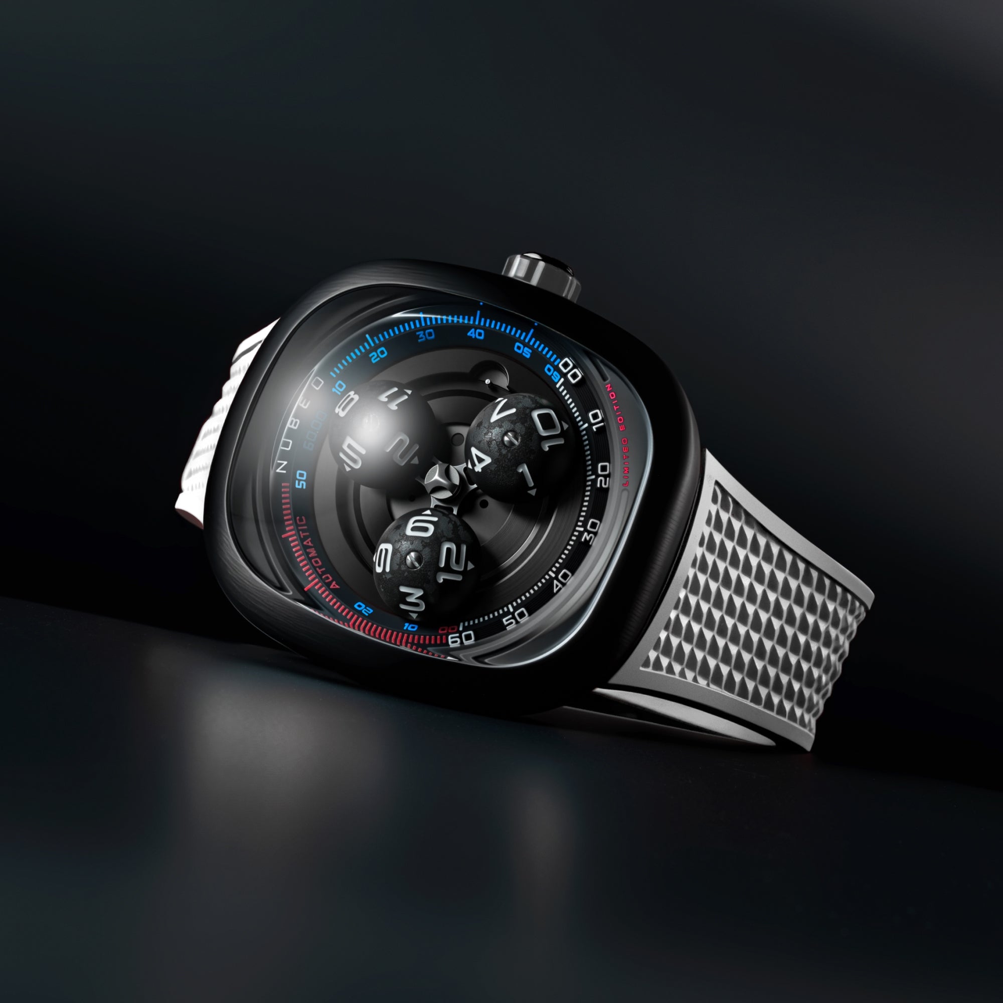 Nubeo Tri-Star Orbit Automatic Limited Edition Orion White Men's Watch NB-6116-09