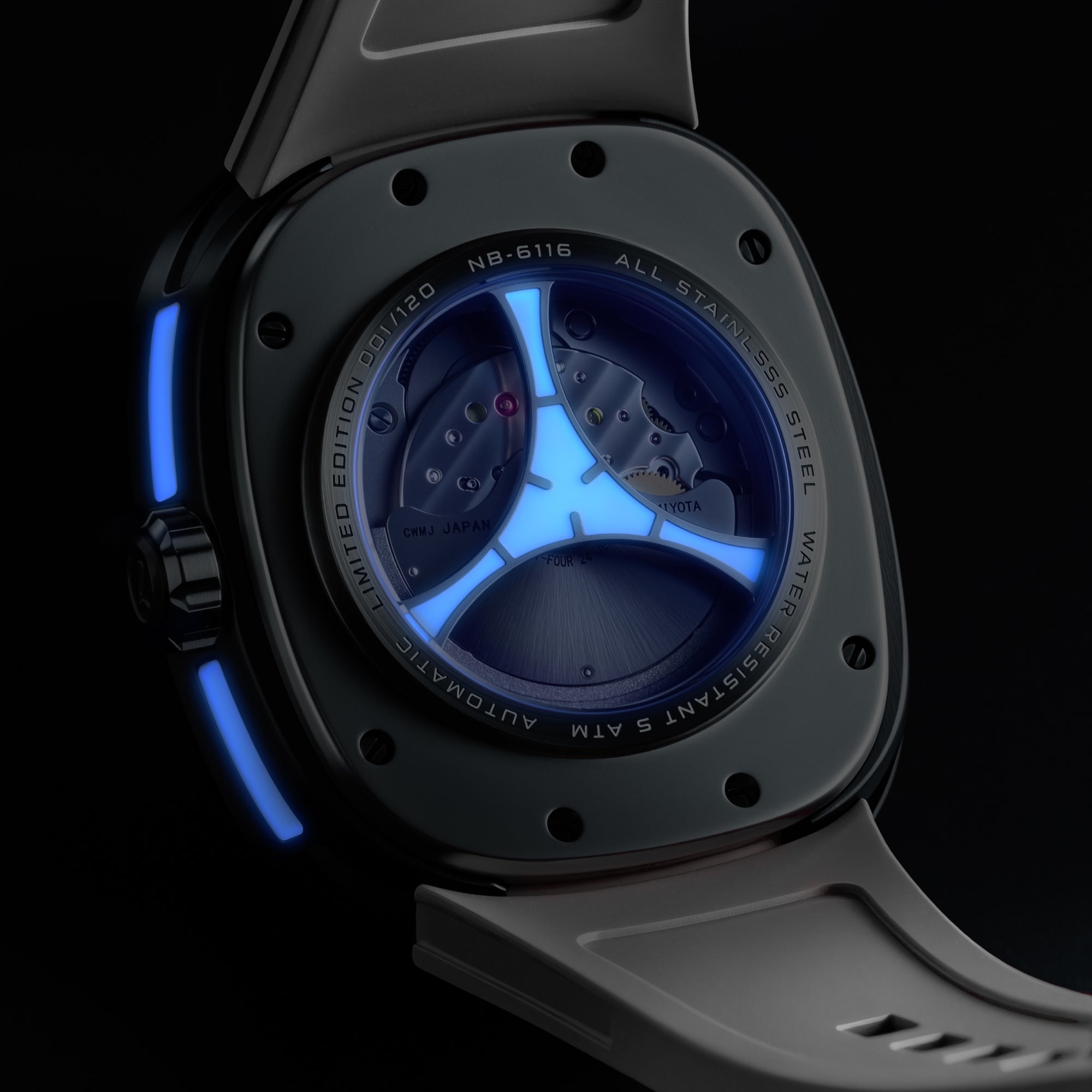 Nubeo Tri-Star Orbit Automatic Limited Edition Orion White Men's Watch NB-6116-09