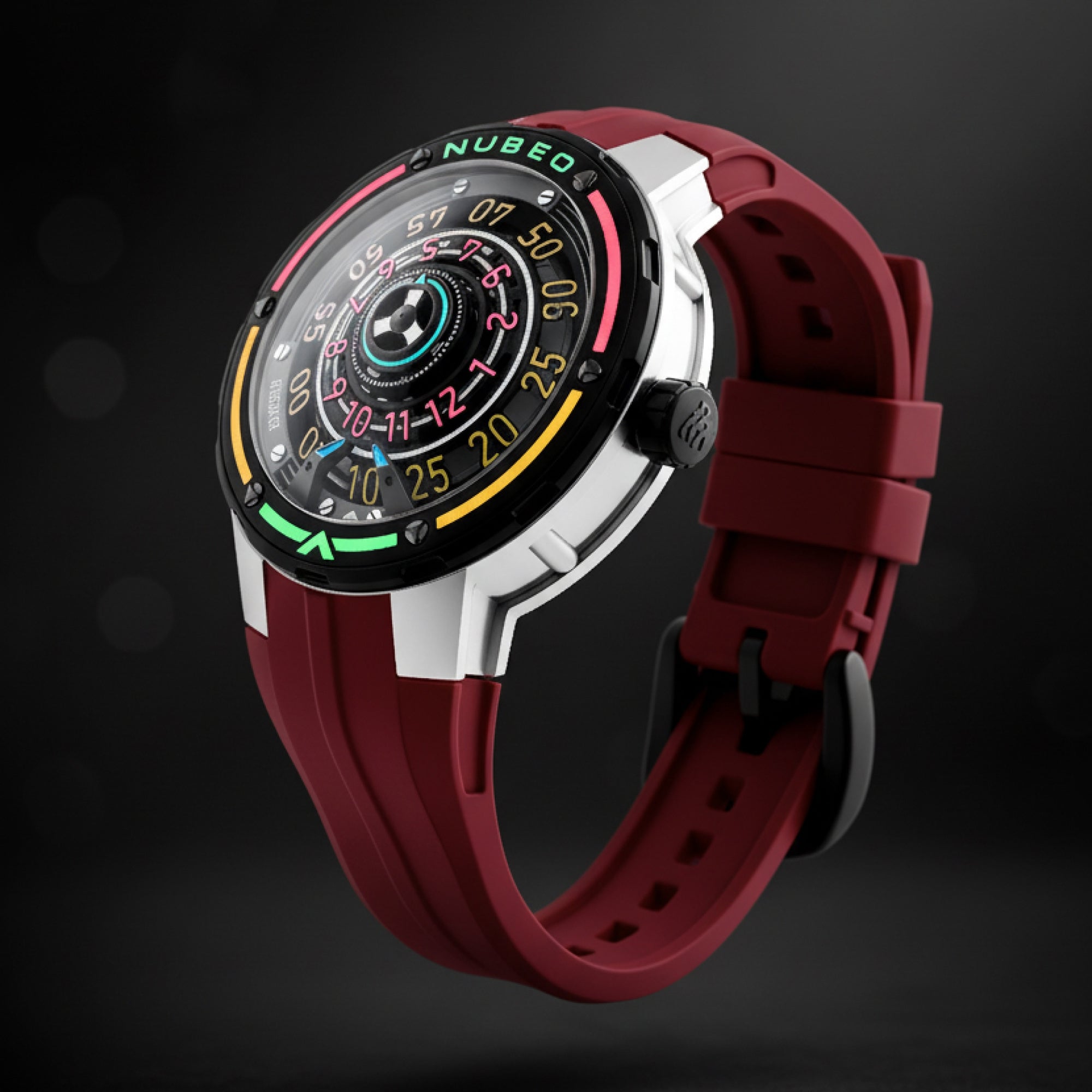 NUBEO Nubeo Orbiter Automatic Limited Edition Rocket Red Men's Watch NB-6117-04