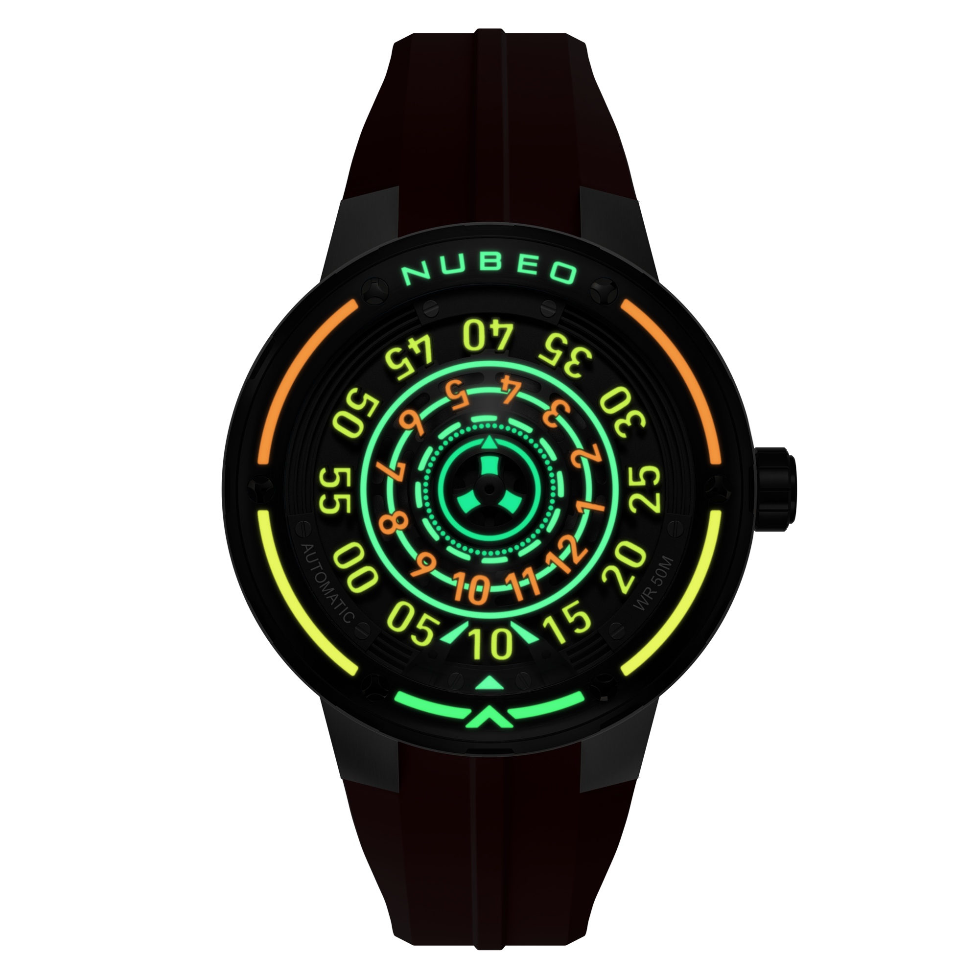 NUBEO Nubeo Orbiter Automatic Limited Edition Rocket Red Men's Watch NB-6117-04