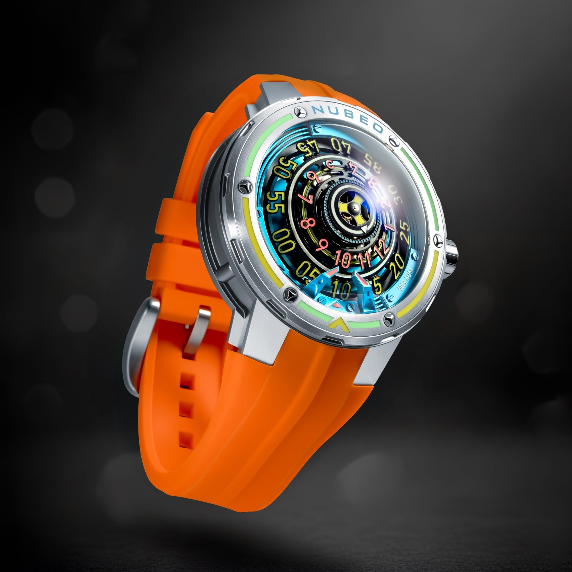 NUBEO Nubeo Orbiter Automatic Limited Edition Solar Blaze Men's Watch NB-6117-06