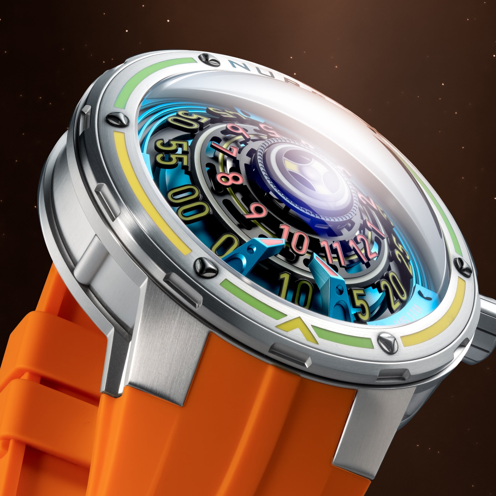 NUBEO Nubeo Orbiter Automatic Limited Edition Solar Blaze Men's Watch NB-6117-06