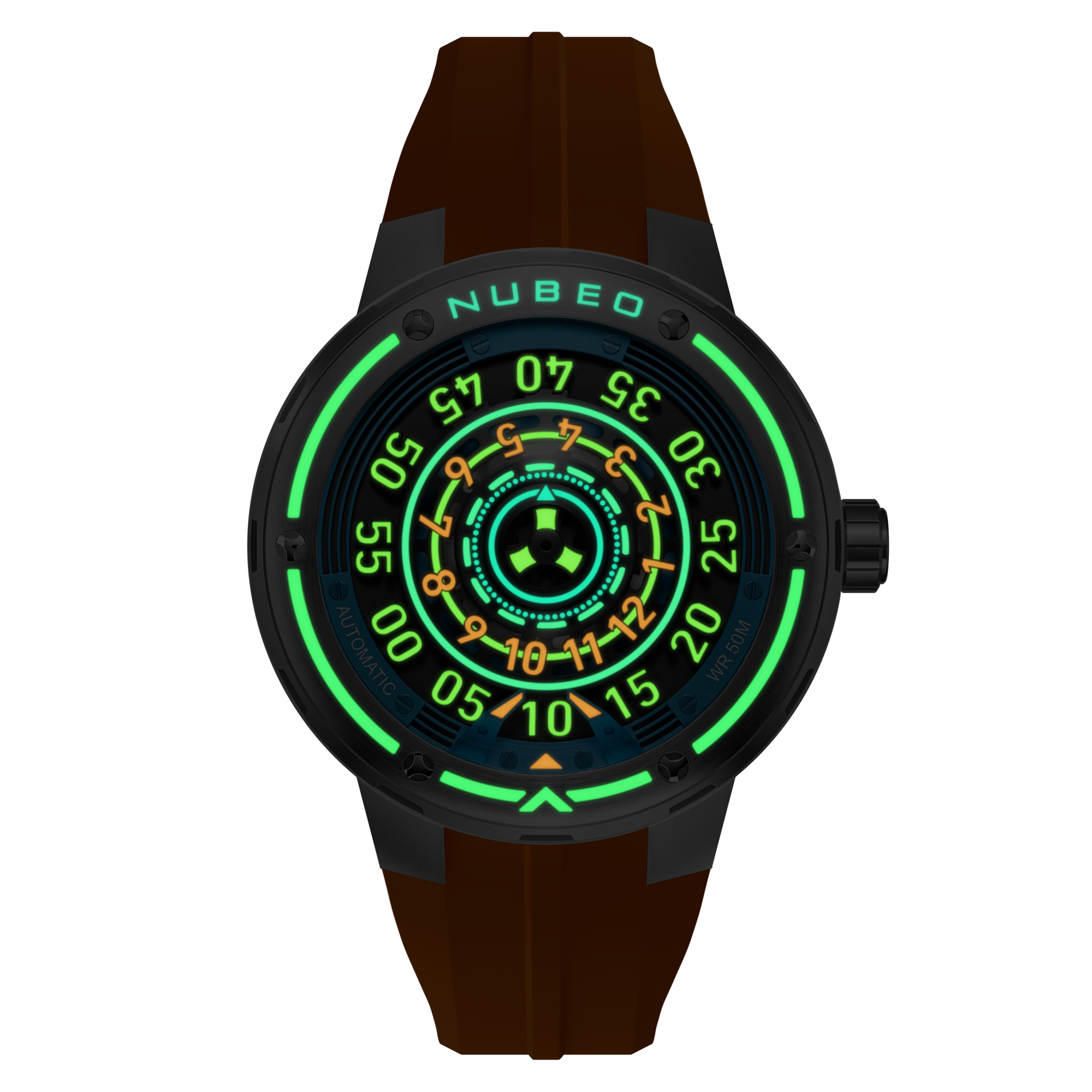 NUBEO Nubeo Orbiter Automatic Limited Edition Solar Blaze Men's Watch NB-6117-06