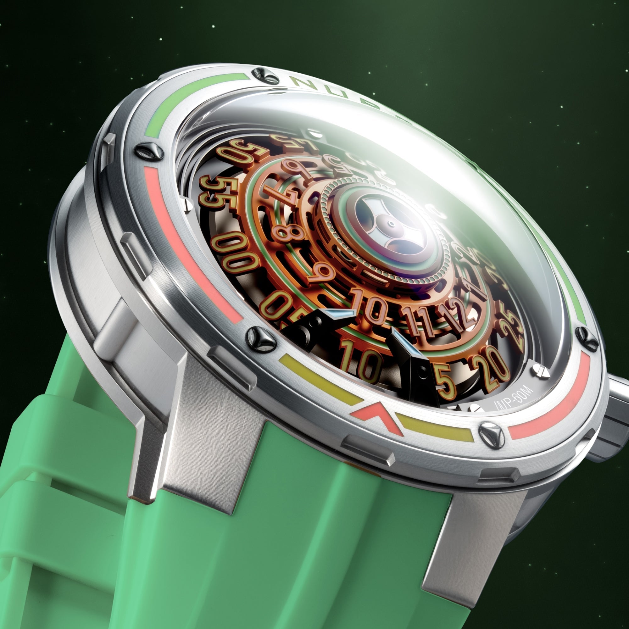 NUBEO Nubeo Orbiter Automatic Limited Edition Cosmic Moss Men's Watch NB-6117-08