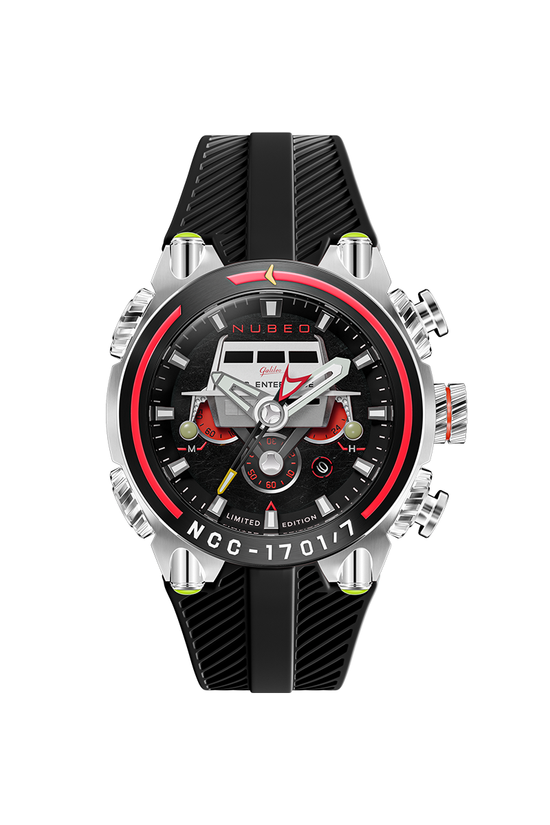 Nubeo Deimos Chronograph Star Trek Galileo Limited Edition Starship Black Men's Watch NB-6118-01