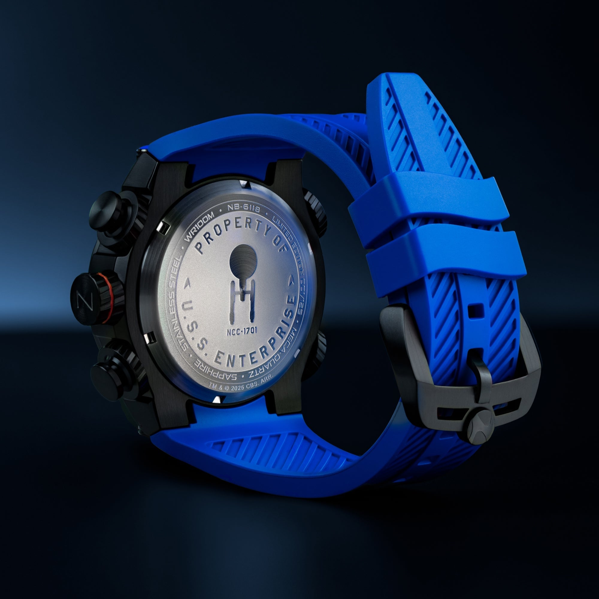 Nubeo Deimos Chronograph Star Trek Galileo Limited Edition Starship Blue Men's Watch NB-6118-03