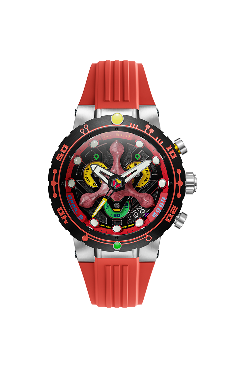 Nubeo Opportunity Chronograph Star Trek First Contact Day Limited Edition Vulcan Ember Men's Watch NB-6119-03