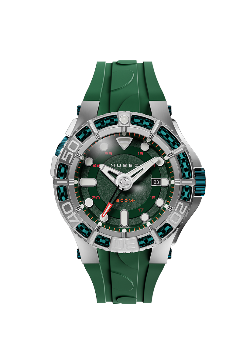 NUBEO Nubeo Manta Automatic Limited Edition Coral Green Men's Watch NB-6120-02