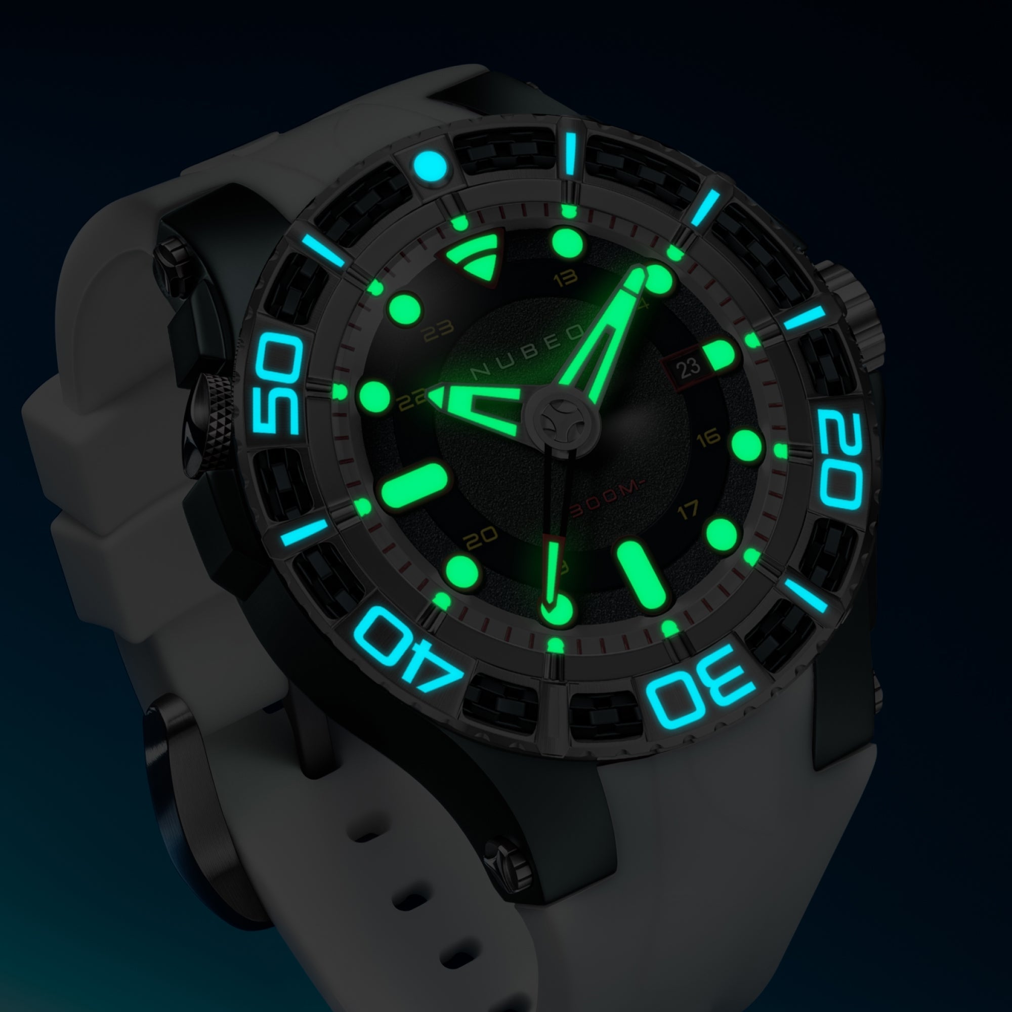 NUBEO Nubeo Manta Automatic Limited Edition Tidal Blue Men's Watch NB-6120-04