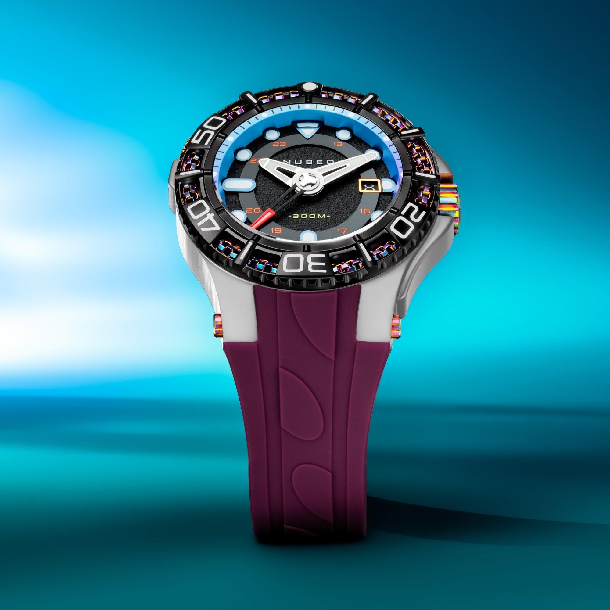 NUBEO Nubeo Manta Automatic Limited Edition Aqua Aurora Men's Watch NB-6120-07