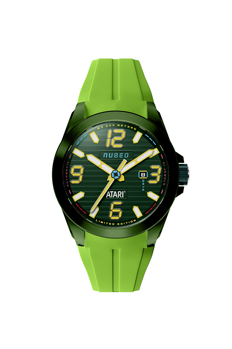 Nubeo Torrent Automatic Atari Rainbow Limited Edition Pine Pixel Men's Watch NB-6121-03
