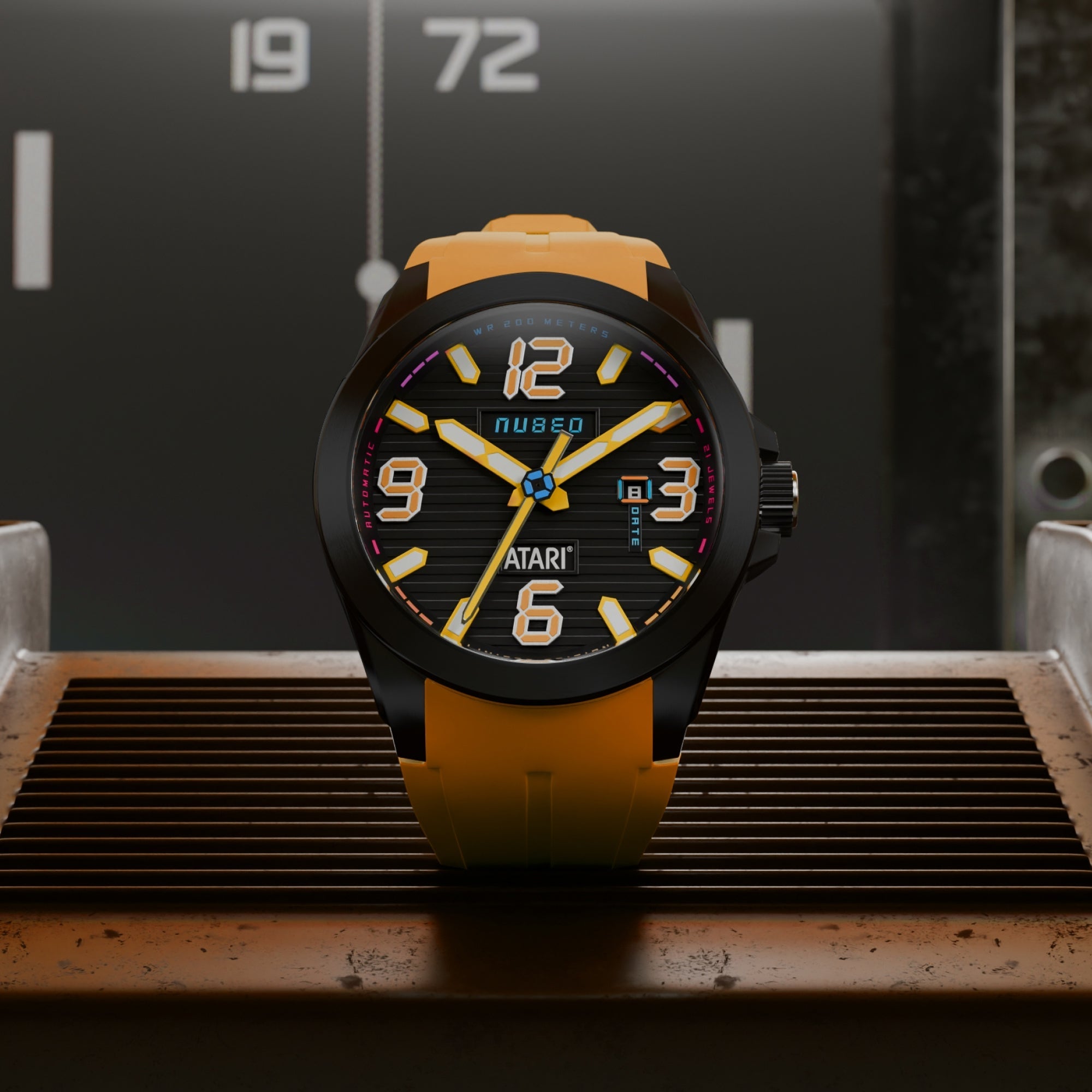 Nubeo Torrent Automatic Atari Rainbow Limited Edition Orange Curve Men's Watch NB-6121-05