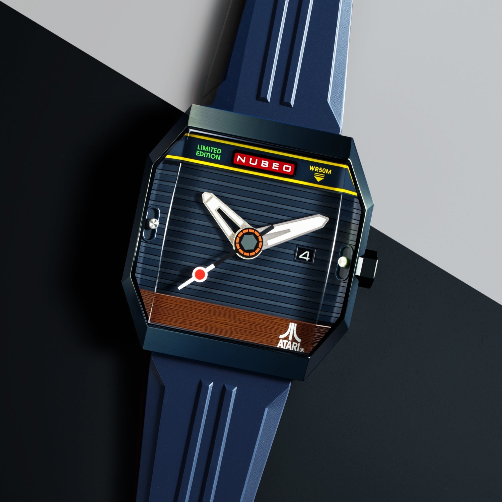 Nubeo Console Automatic Atari 2600 Limited Edition Binary Blue Men's Watch NB-6123-04