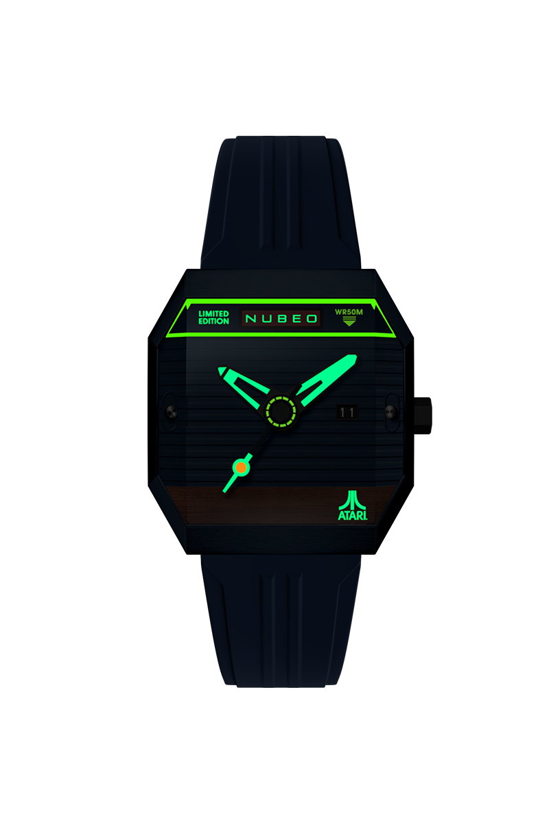 Nubeo Console Automatic Atari 2600 Limited Edition Binary Blue Men's Watch NB-6123-04