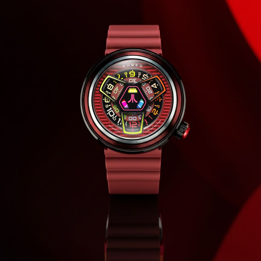 Nubeo Ventana Automatic Atari Retro Gamer Limited Edition Scarlet Synth Men's Watch NB-6125-03