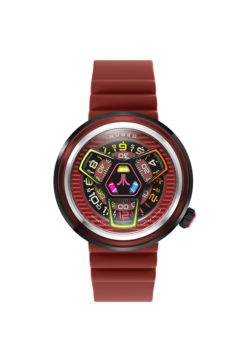 Nubeo Ventana Automatic Atari Retro Gamer Limited Edition Scarlet Synth Men's Watch NB-6125-03