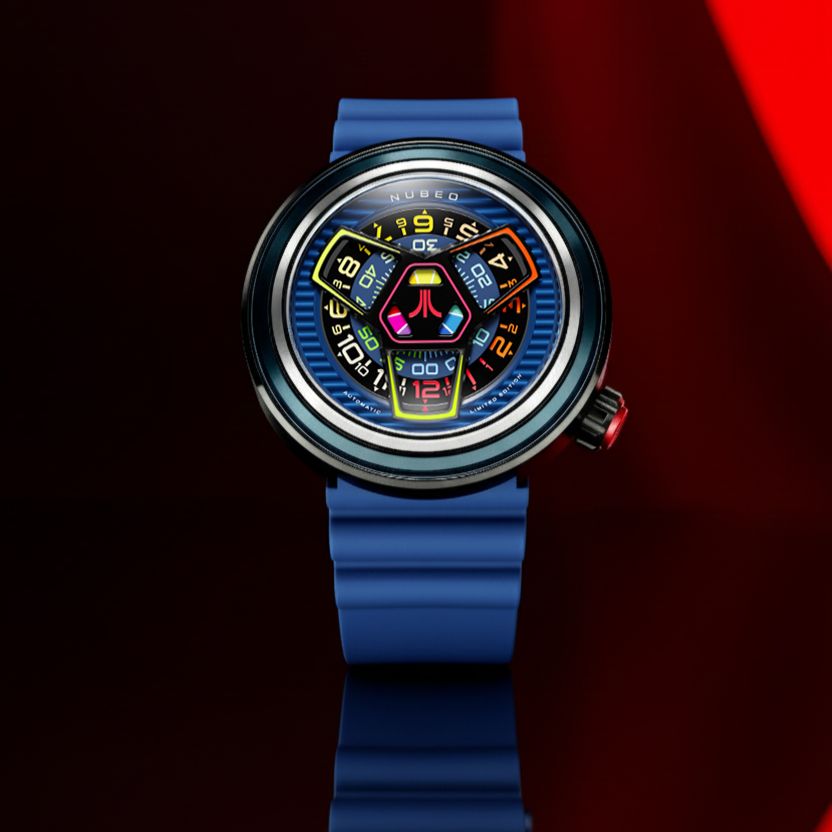 Nubeo Ventana Automatic Atari Retro Gamer Limited Edition Blue Beacon Men's Watch NB-6125-05