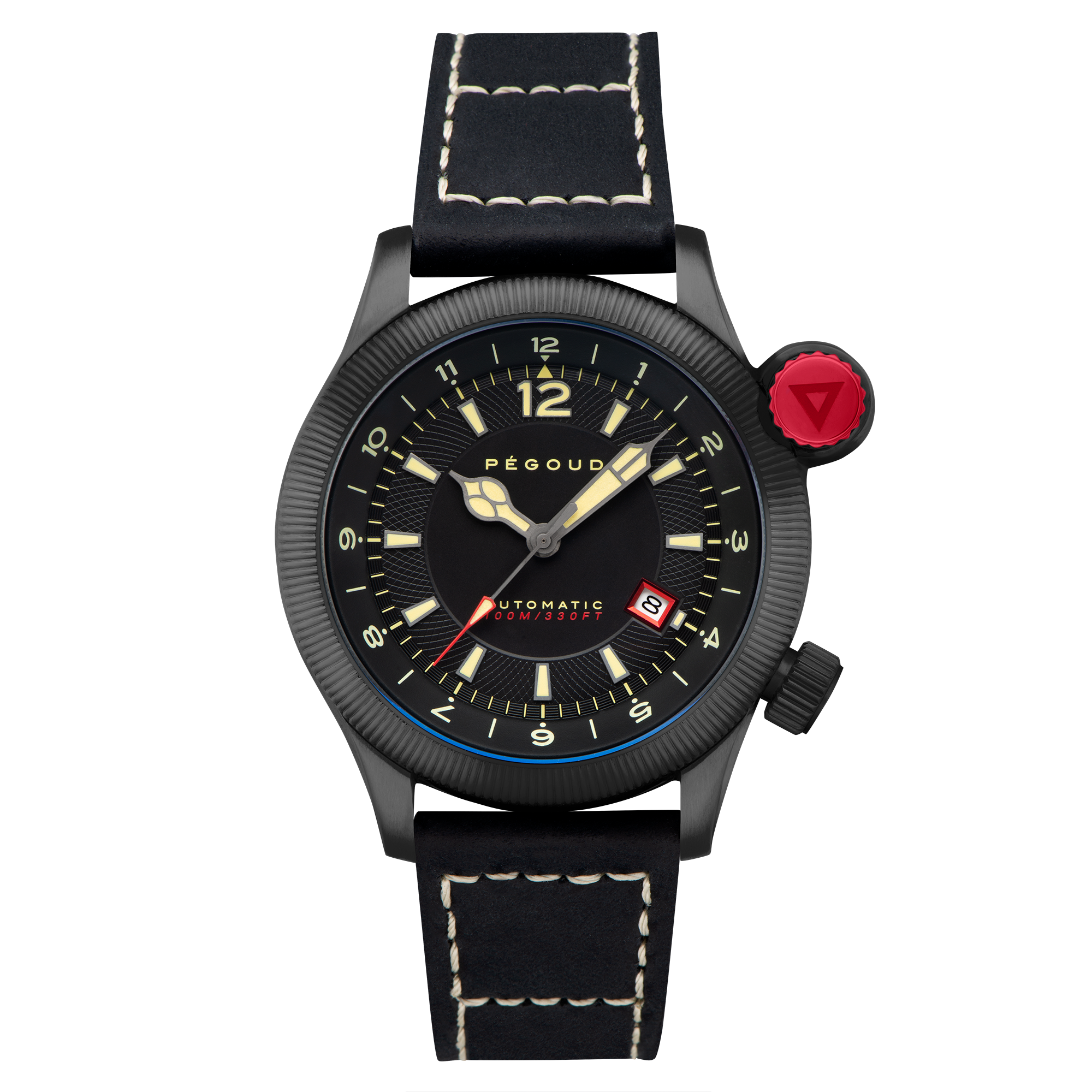 PEGOUD Pegoud Onduleur Japanese Automatic Men's Black Watch PG-9008-04
