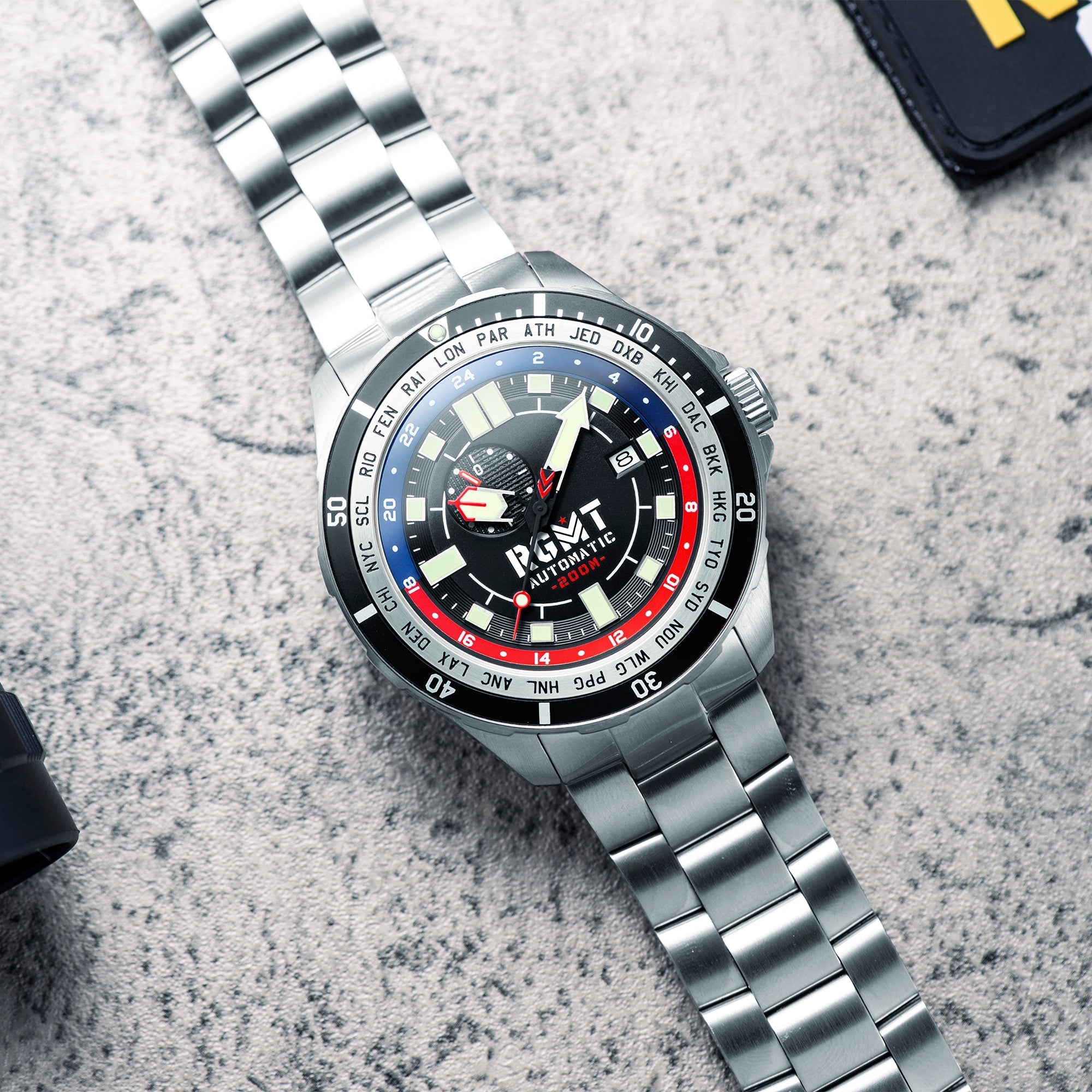 RGMT RGMT Transcontinental Men's Japanese Automatic Black Watch RG-8025-11