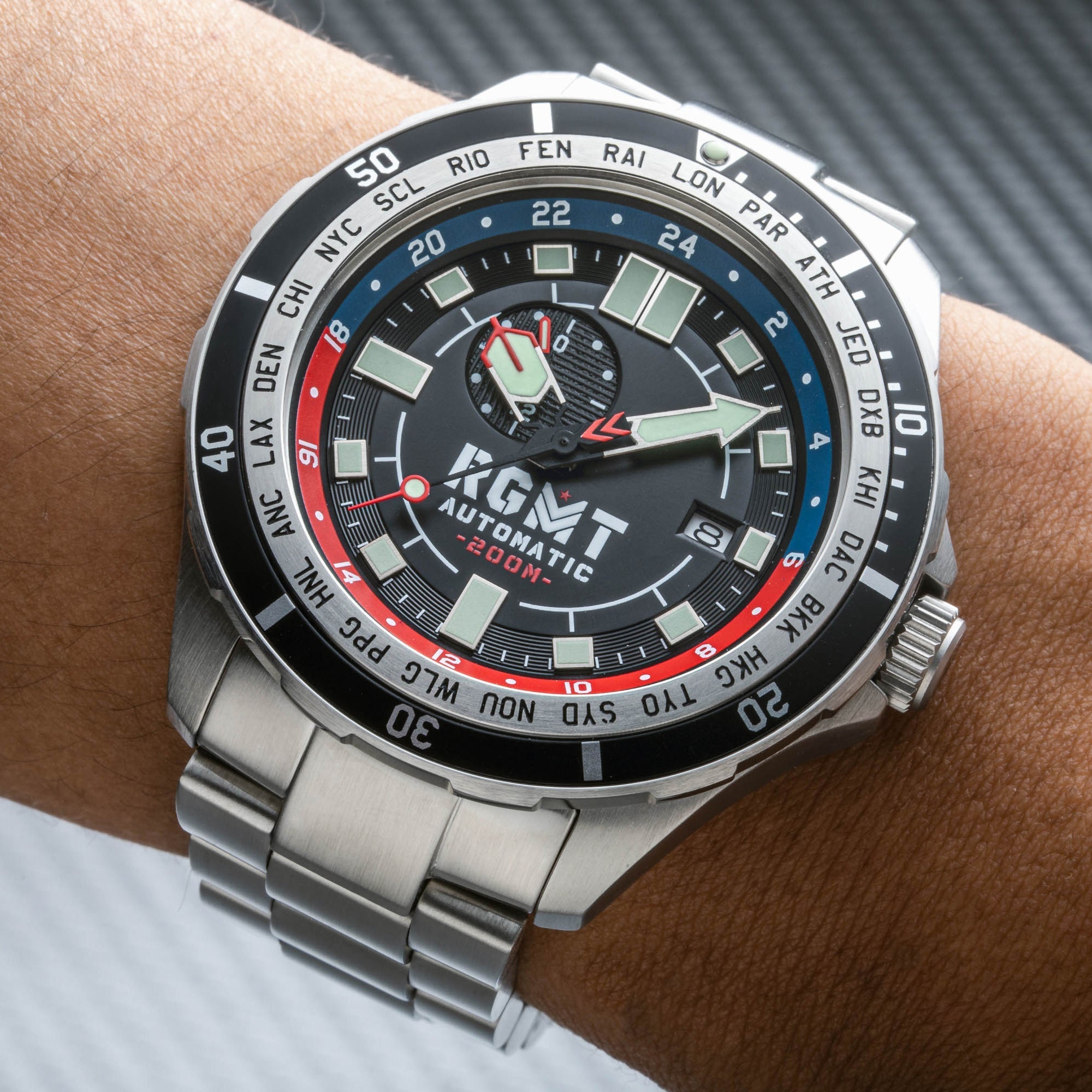 RGMT RGMT Transcontinental Men's Japanese Automatic Black Watch RG-8025-11