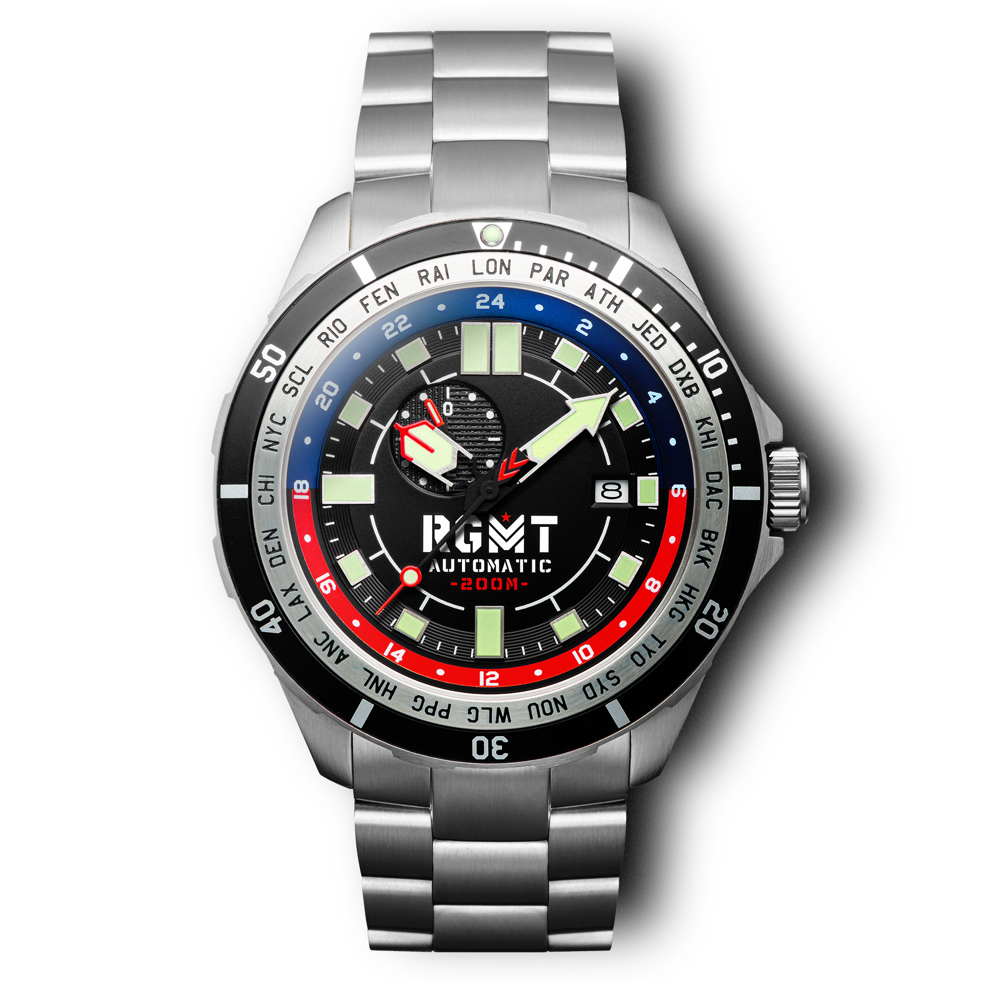 RGMT RGMT Transcontinental Men's Japanese Automatic Black Watch RG-8025-11