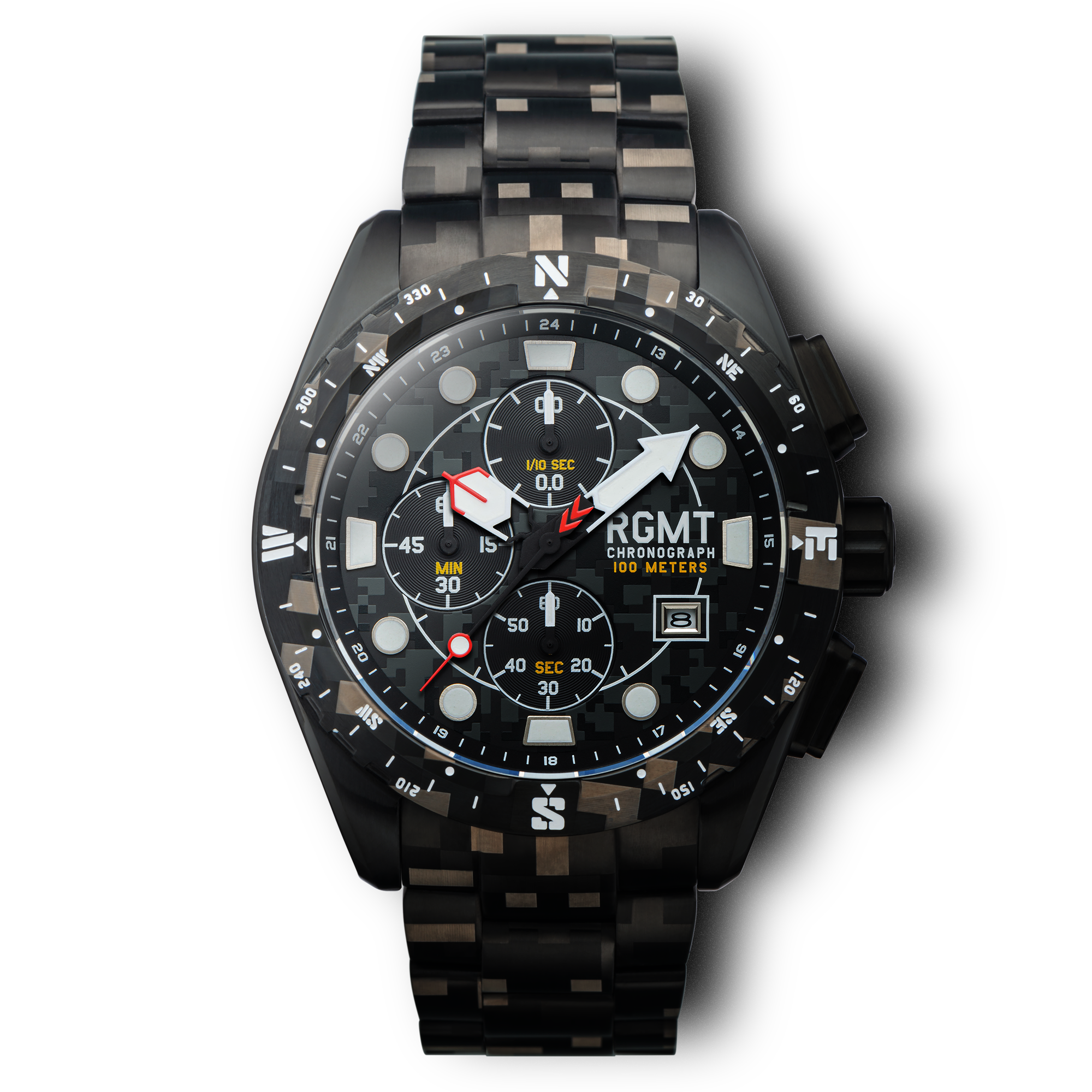 RGMT RGMT Surveyor Men's Japanese Quartz Camo Black Watch RG-8026-66