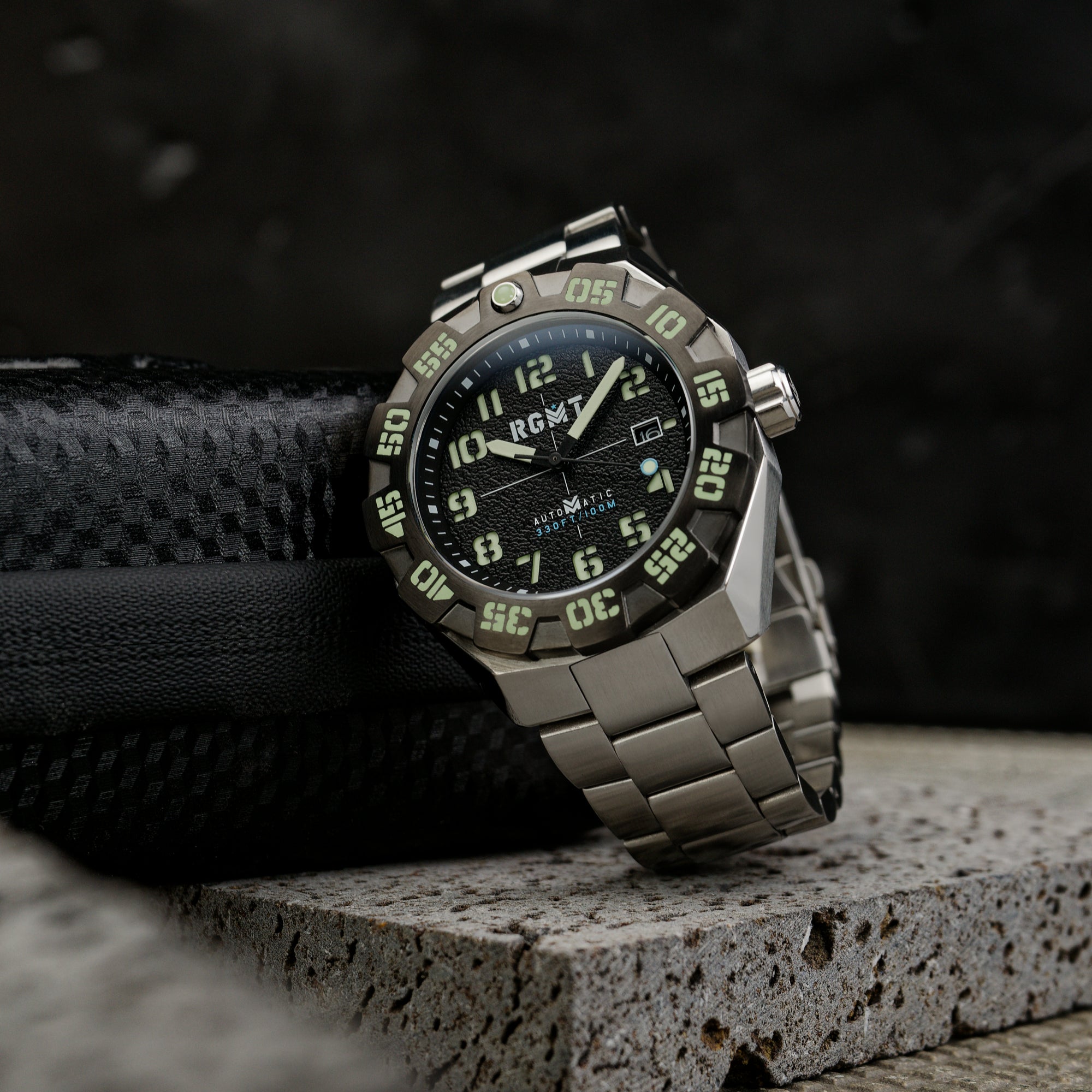 RGMT RGMT Field Master Automatic Midnight Black Men's Admiral Blue Watch  RG-8032-BB