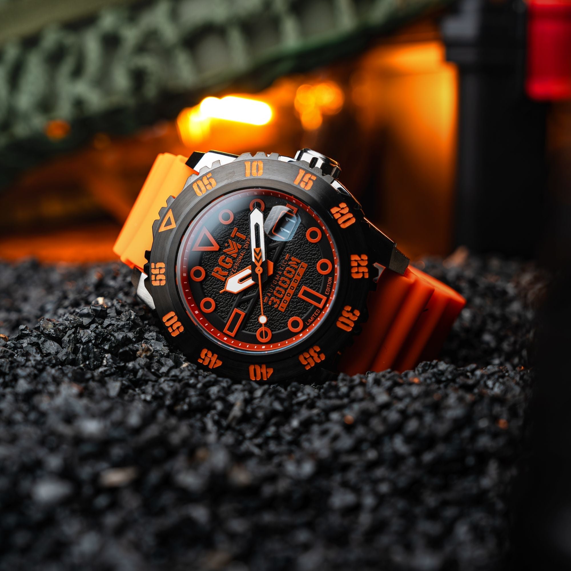 RGMT RGMT Ohio Automatic Limited Edition Orange Black Watch  RG-8034-0I