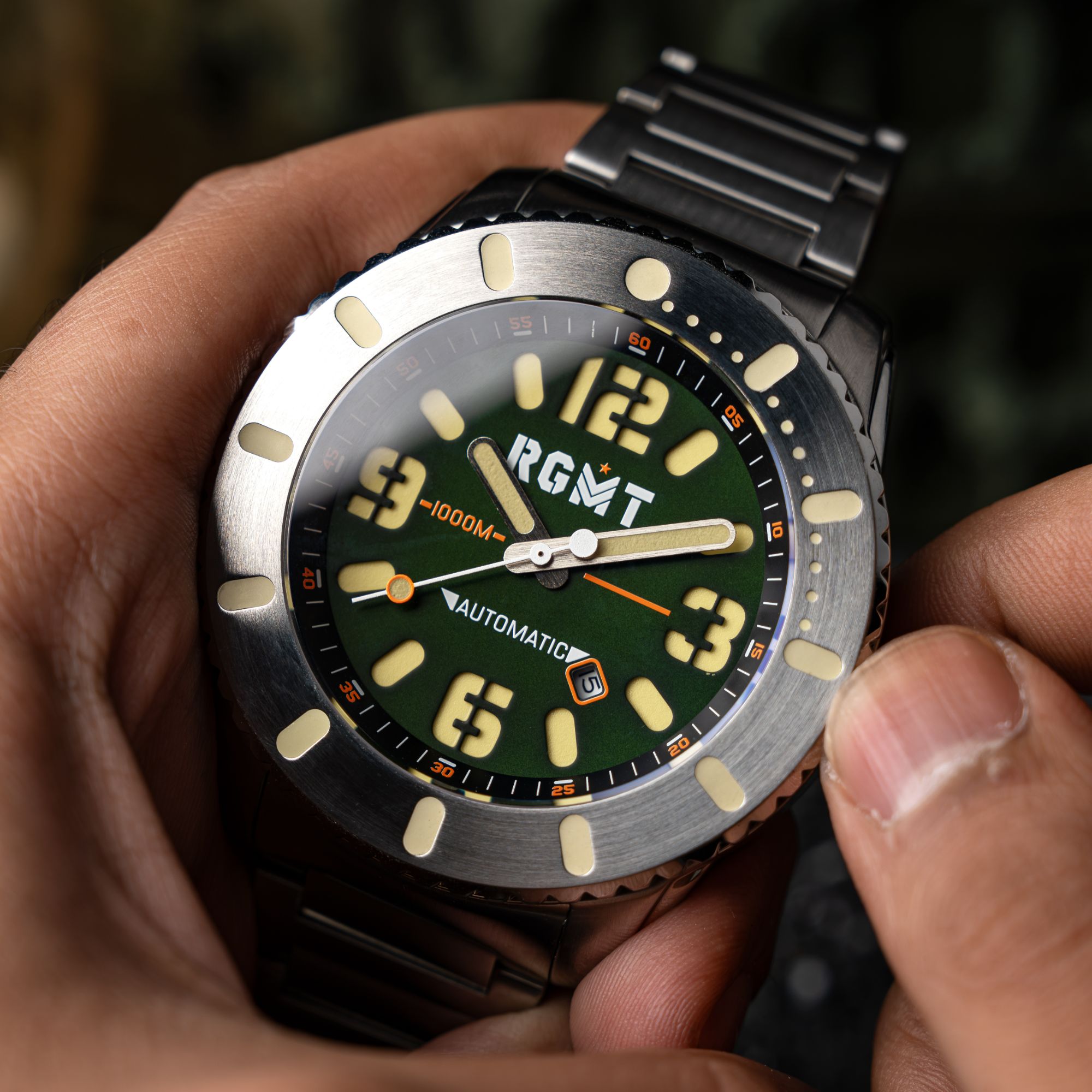 RGMT RGMT All-Brite Automatic Men's Troop Green Watch RG-8053-44