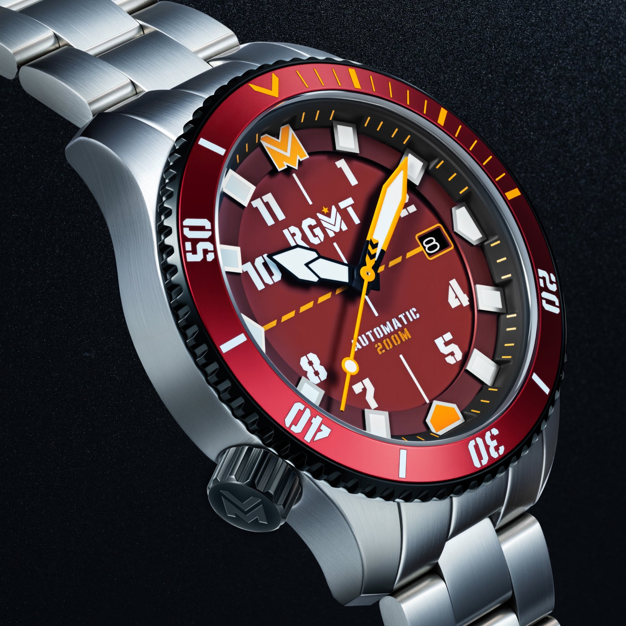 RGMT RGMT Recon Diver Automatic Maroon Men's Watch RG-8075-44
