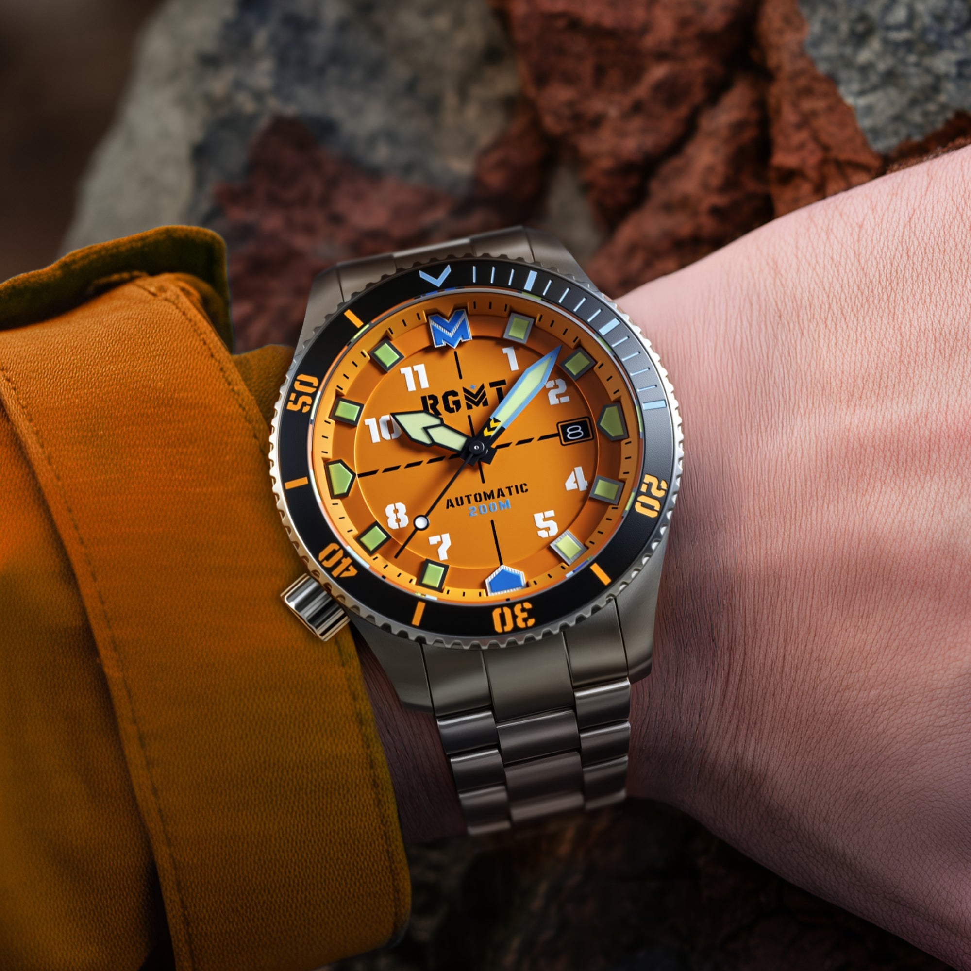 RGMT RGMT Recon Diver Automatic Orange Men's Watch RG-8075-55