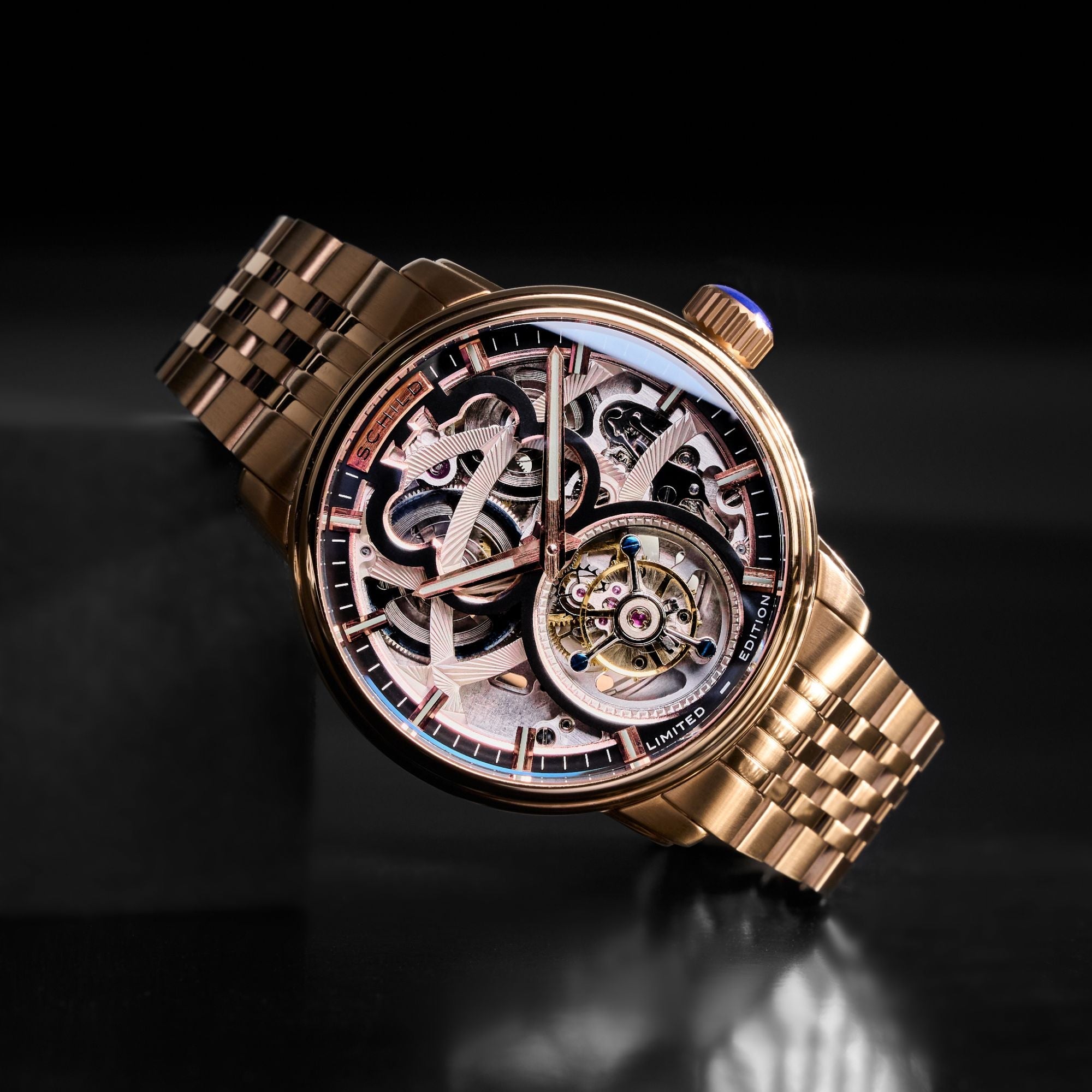 SCHILD Schild Maximillian Tourbillon Limited Edition Rose Gold Men's Watch SC-1002-55